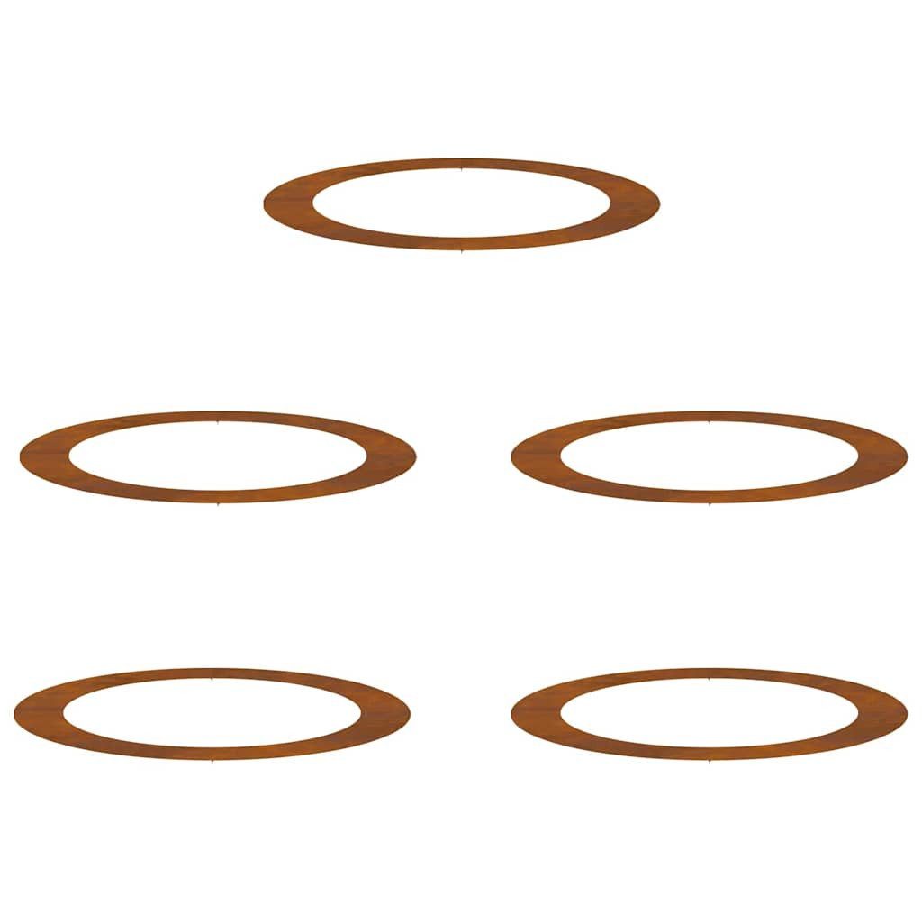 vidaXL Blumentopf Flache Baumringe 5 pcs günstig online kaufen