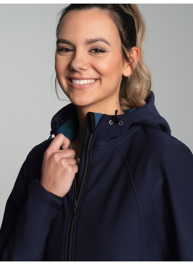 Trigema Softshelljacke TRIGEMA Taillierte Softshell–Kapuzenjacke (1-St)