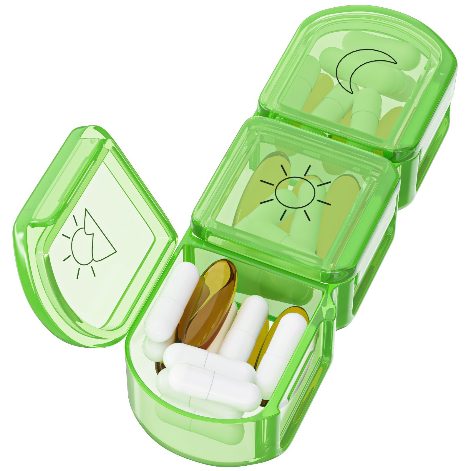 Wellgro Pillendose Große Tablettenbox für 7 Tage