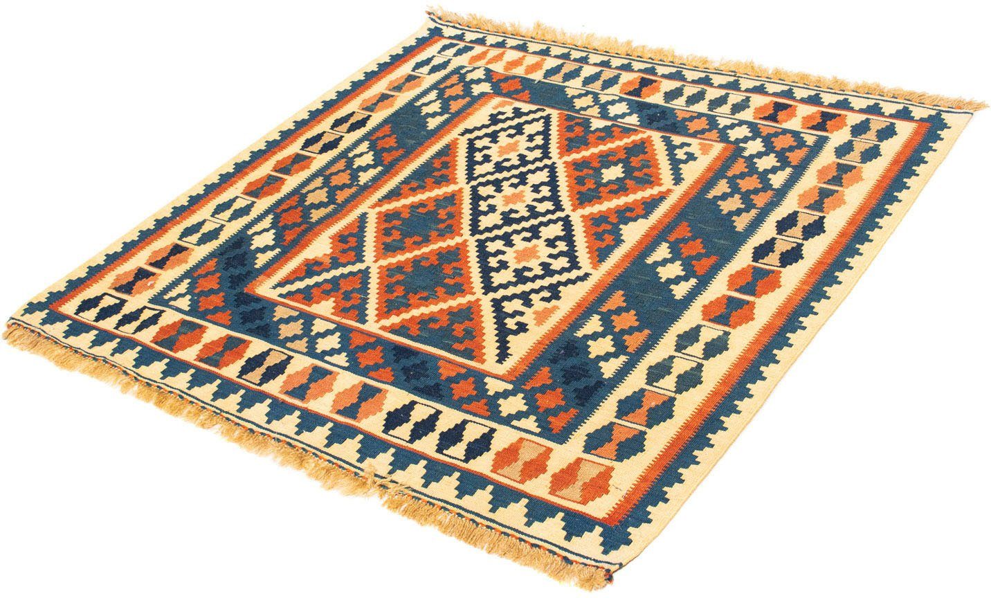 Wollteppich Kelim - Oriental quadratisch - 106 x 100 cm - mehrfarbig, morgenland, quadratisch, Höhe: 6 mm, Wohnzimmer, Einzelstück