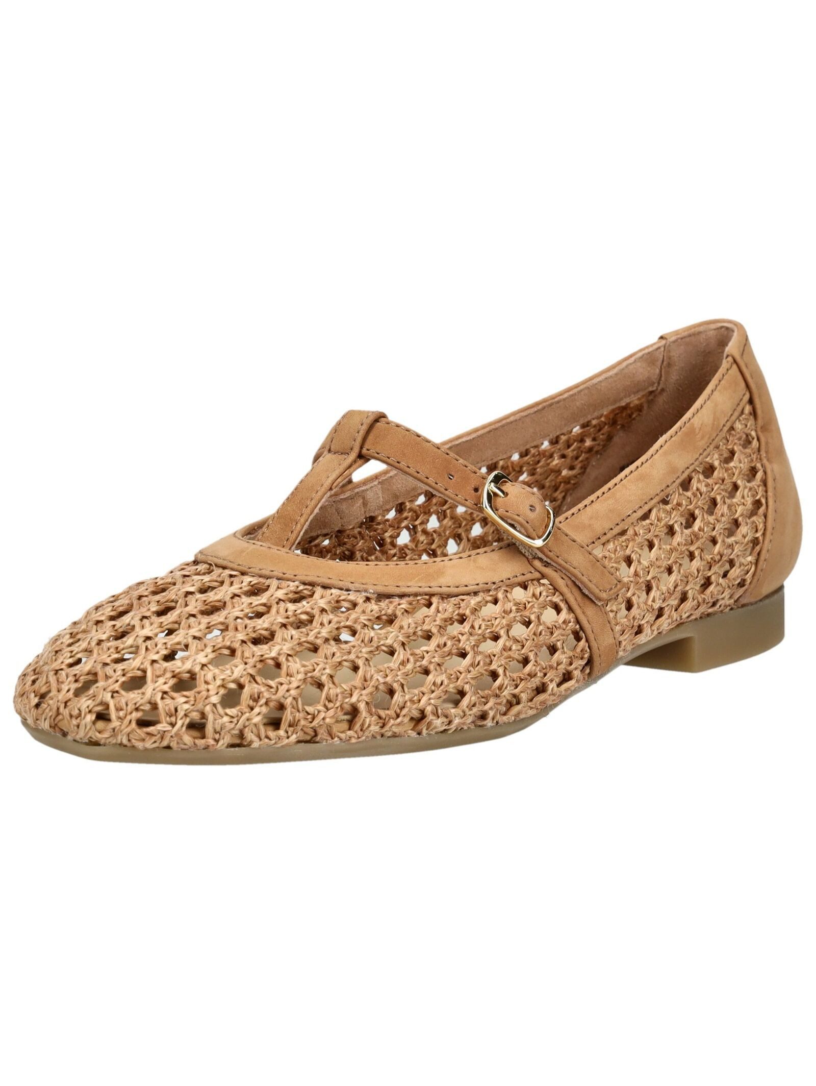 Paul Green Paul Green Ballerinas Nubukleder/Textil Riemchenballerina