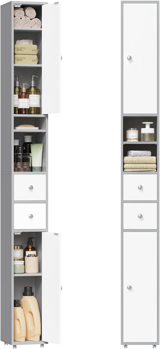 EUGAD Hochschrank (1-St) Badezimmerschrank schmal hoch 20 x 20 x 180 cm
