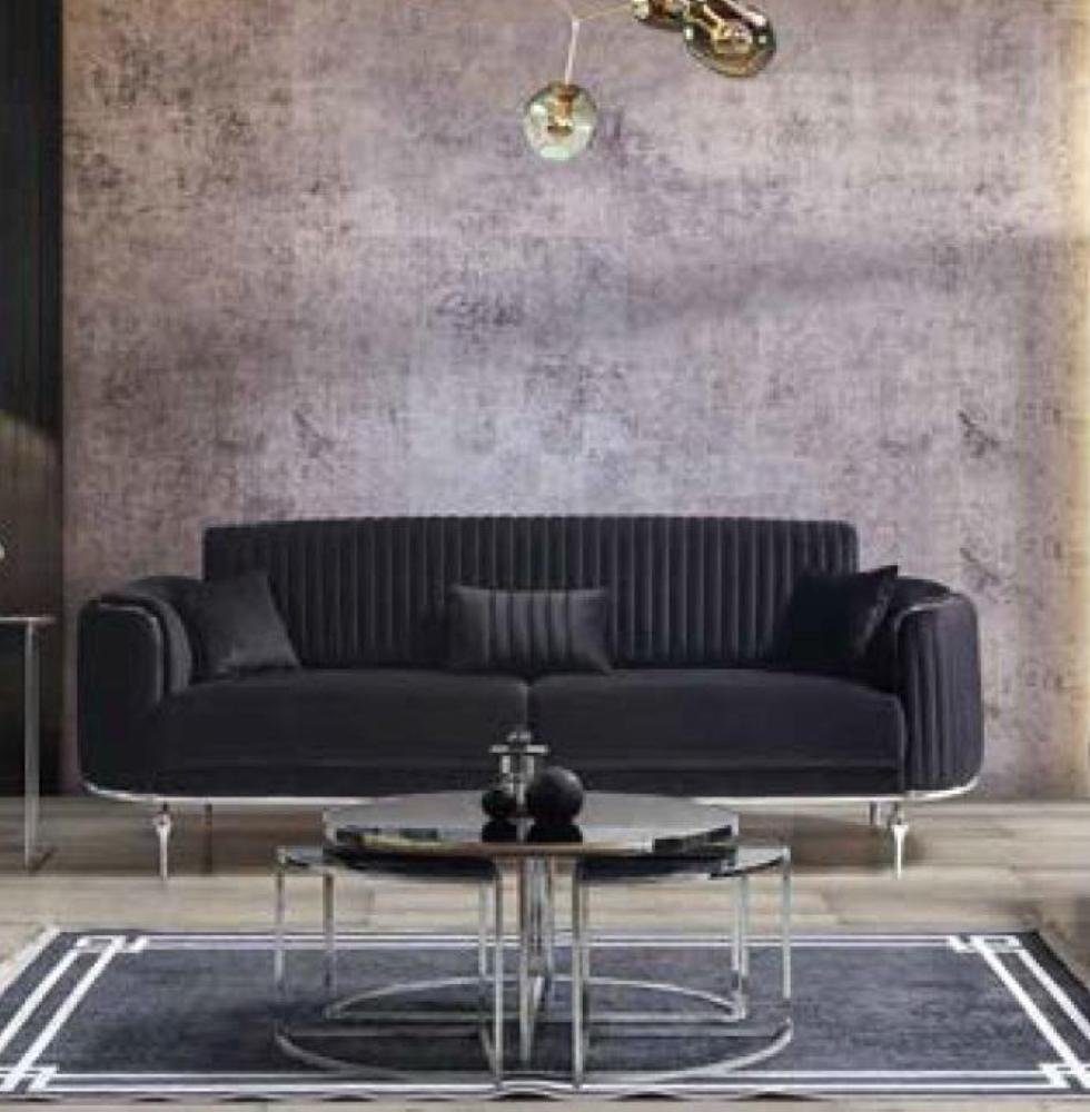 JVmoebel Sofa Möbel Moderne Made Couch Europe in 3-Sitzer, Couchen Polster Schwarzer Dreisitzer