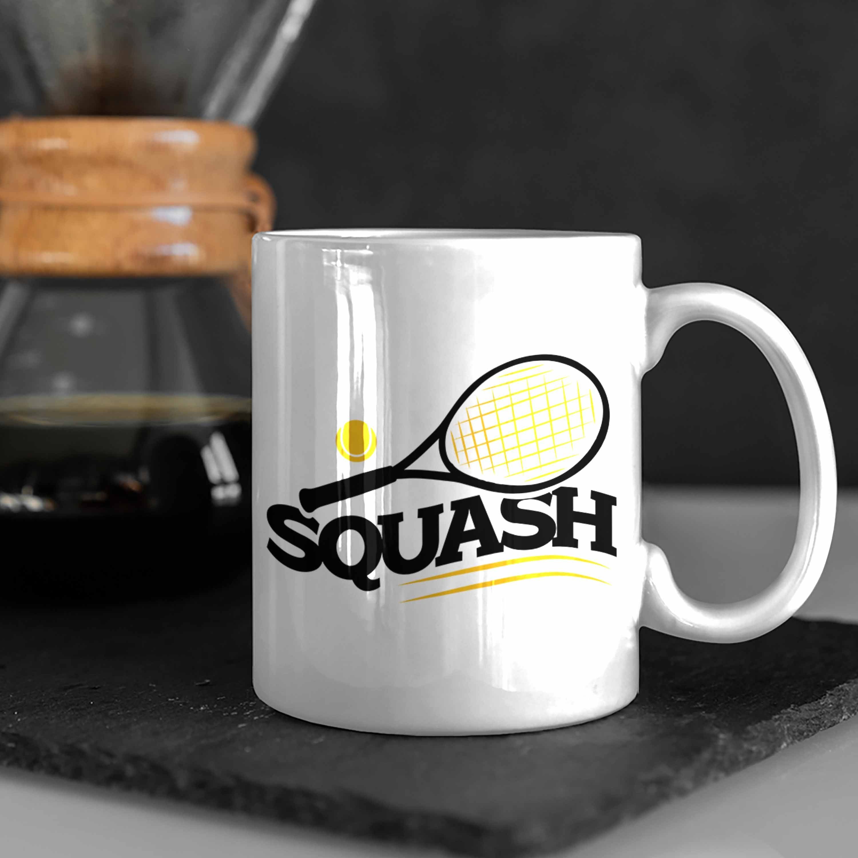 Geschenk Squash-Tasse Trendation für Lustige Squash-Spieler Tasse Weiss