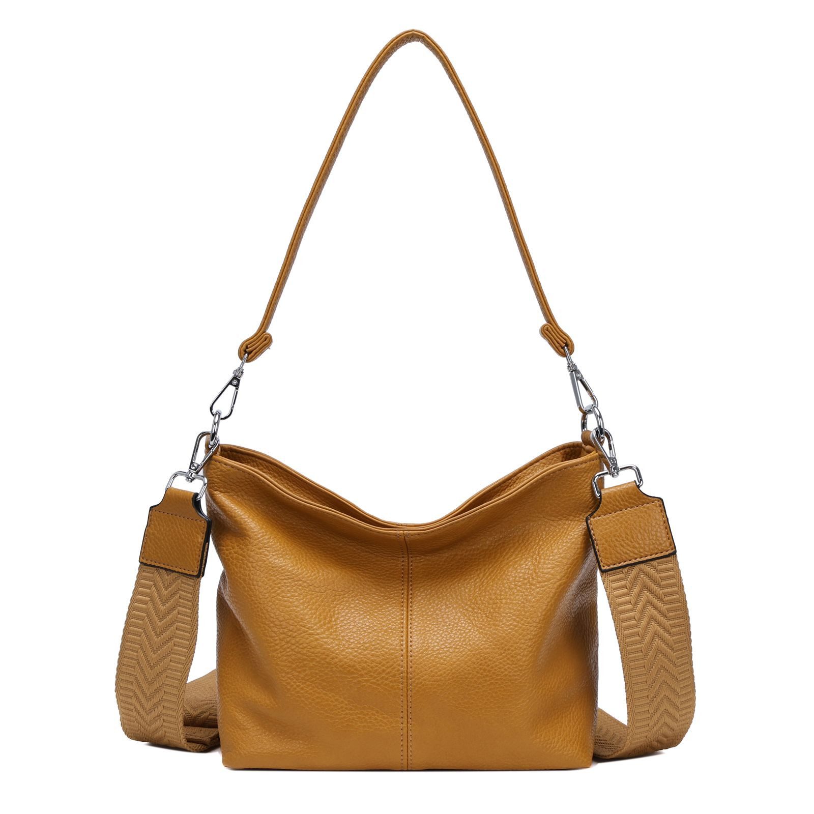 Schultertasche DAMEN TASCHE SHOPPER Hobo Bag Reise Freizeit Urlaub Leder Optik leicht