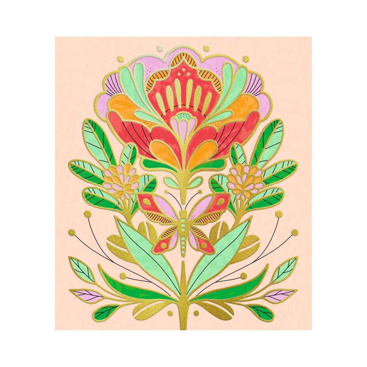 DJECO Kreativset Artistic Mandala Color Flora Malset Blumen mit und