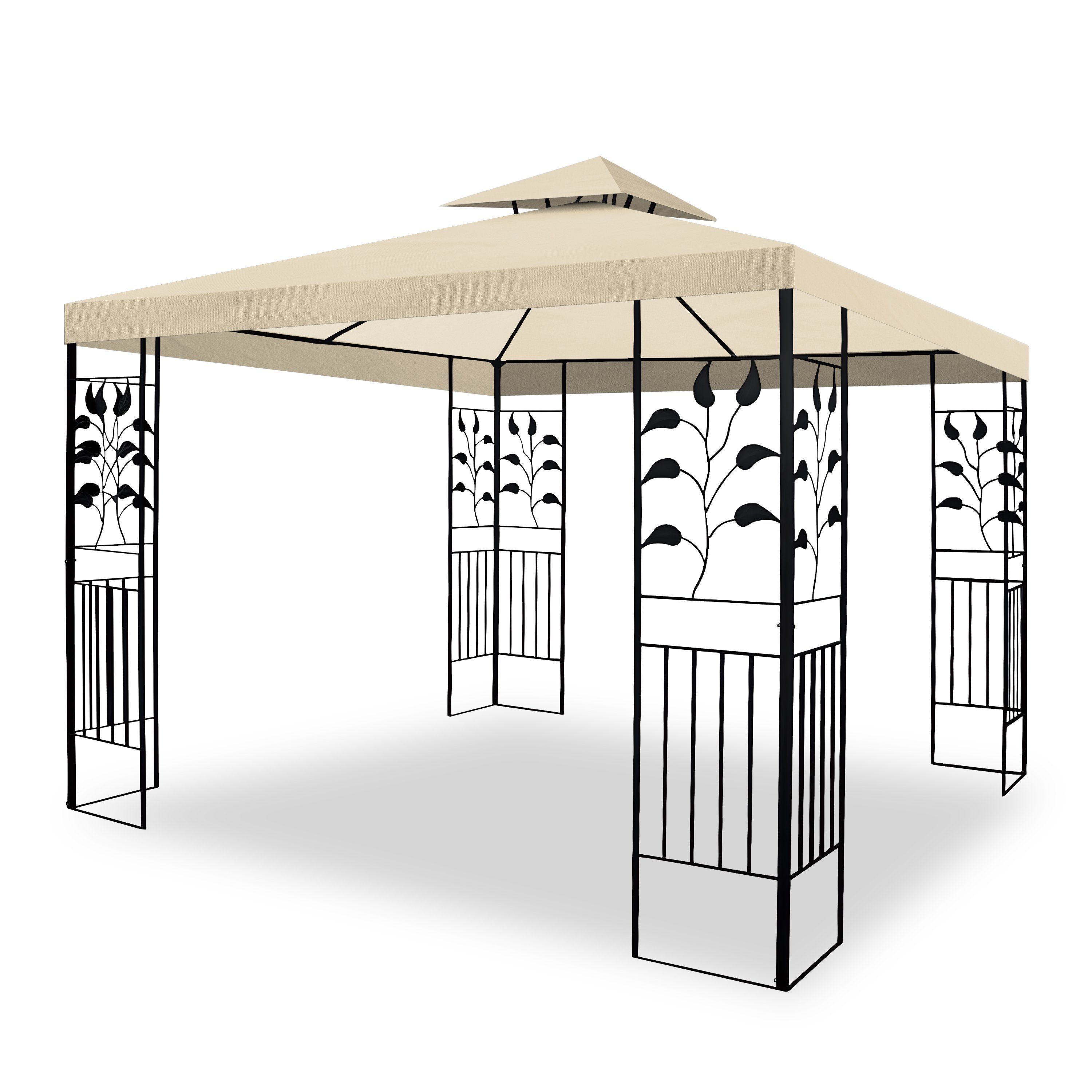 habeig Pavillon 100% Wasserdicht Toskana Metallpavillon 3x3m inkl. Dach was günstig online kaufen