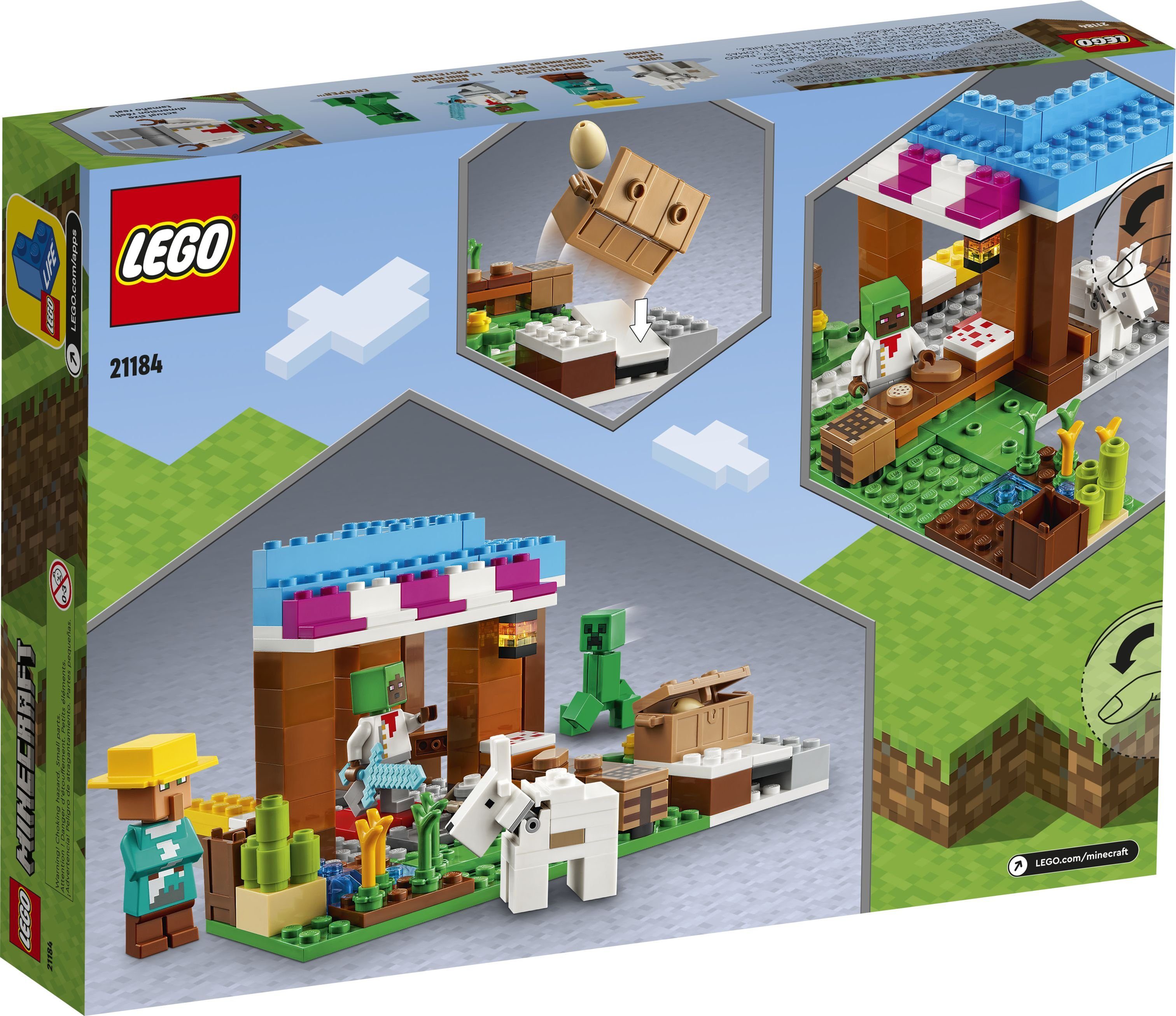 LEGO® LEGO® Minecraft™ 21184 Die Bäckerei Konstruktionsspielsteine, (154 St günstig online kaufen