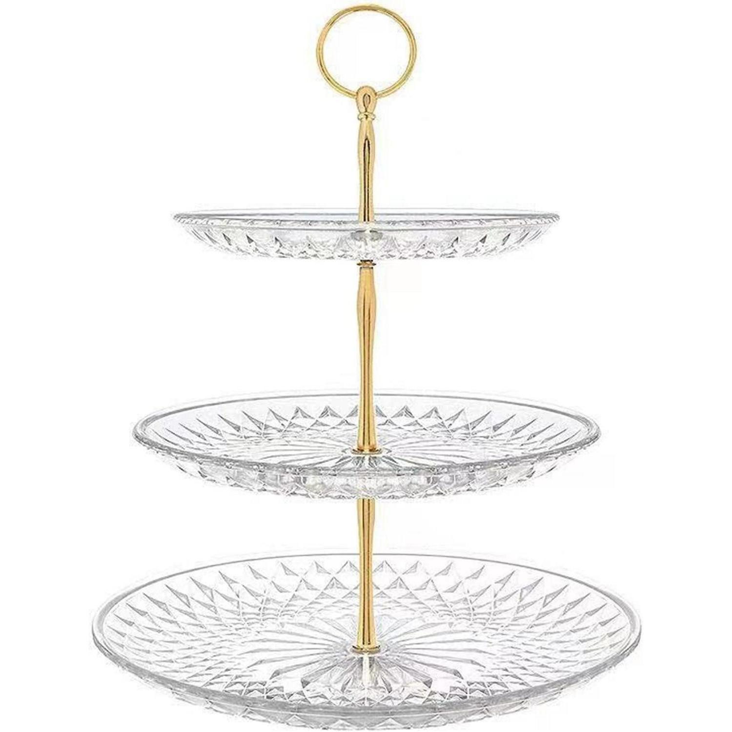 LuxusKollektion Etagere Dessert Stand 3stufig Cupcake Obst Hochzeit Dekoration Transparent