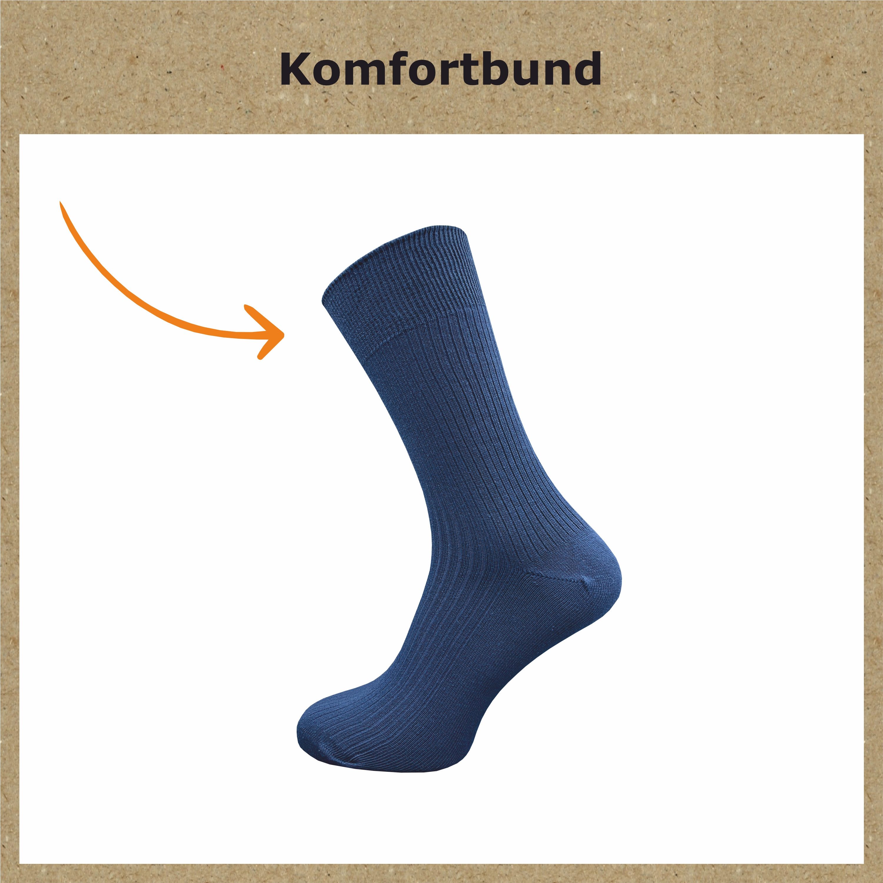 GAWILO Basicsocken für Herren aus 100% Baumwolle - ohne Gummi - ohne drückende Naht (12 Paar) in schwarz, weiß & blau - für Preisbewusste in ansprechender Qualität