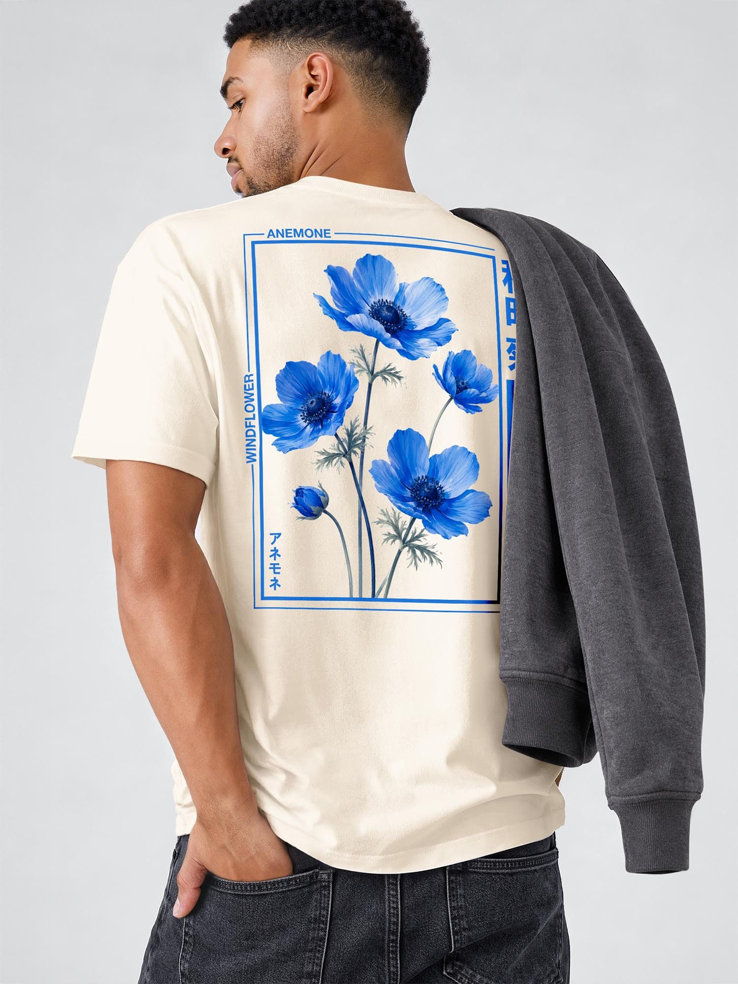 Neverless Oversize-Shirt Herren T-Shirt - Lumineus - Relaxed Fit Printshirt Sommer Fashion mit Print – Bild 5 von 5