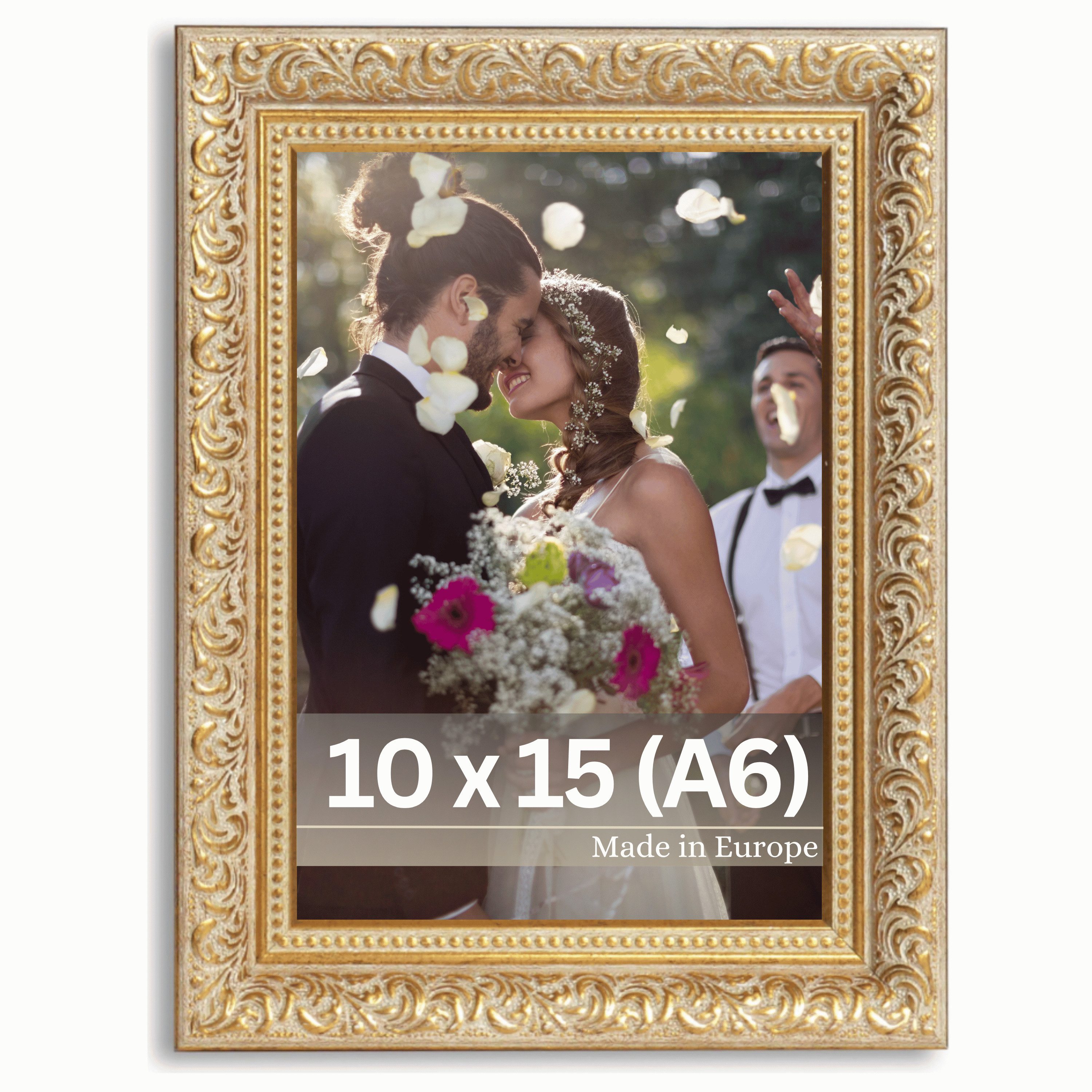 Victor (Zenith) Bilderrahmen Rubens, Bilderrahmen 10x15 cm Grün Gold A6, Bi günstig online kaufen