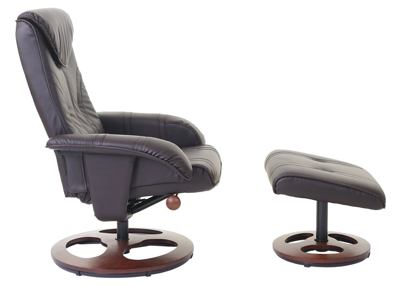 Sessel Um 360° feststellbar MCW-C46, durch Schraubmechanismus Relaxsessel braun MCW drehbar, neigbar,