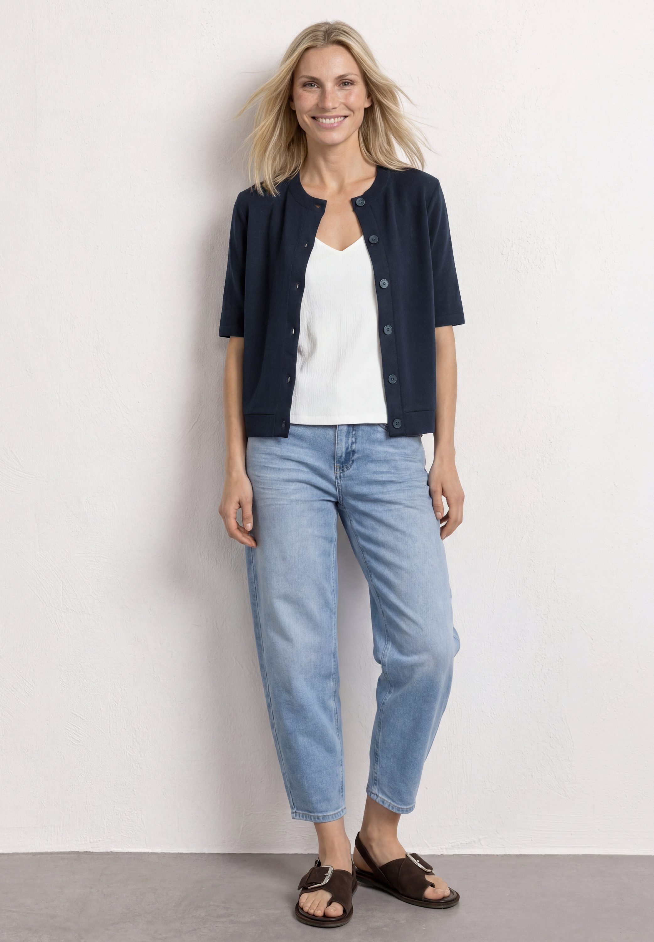 STREET ONE Cardigan mit durchgehender Knopfleiste vorn