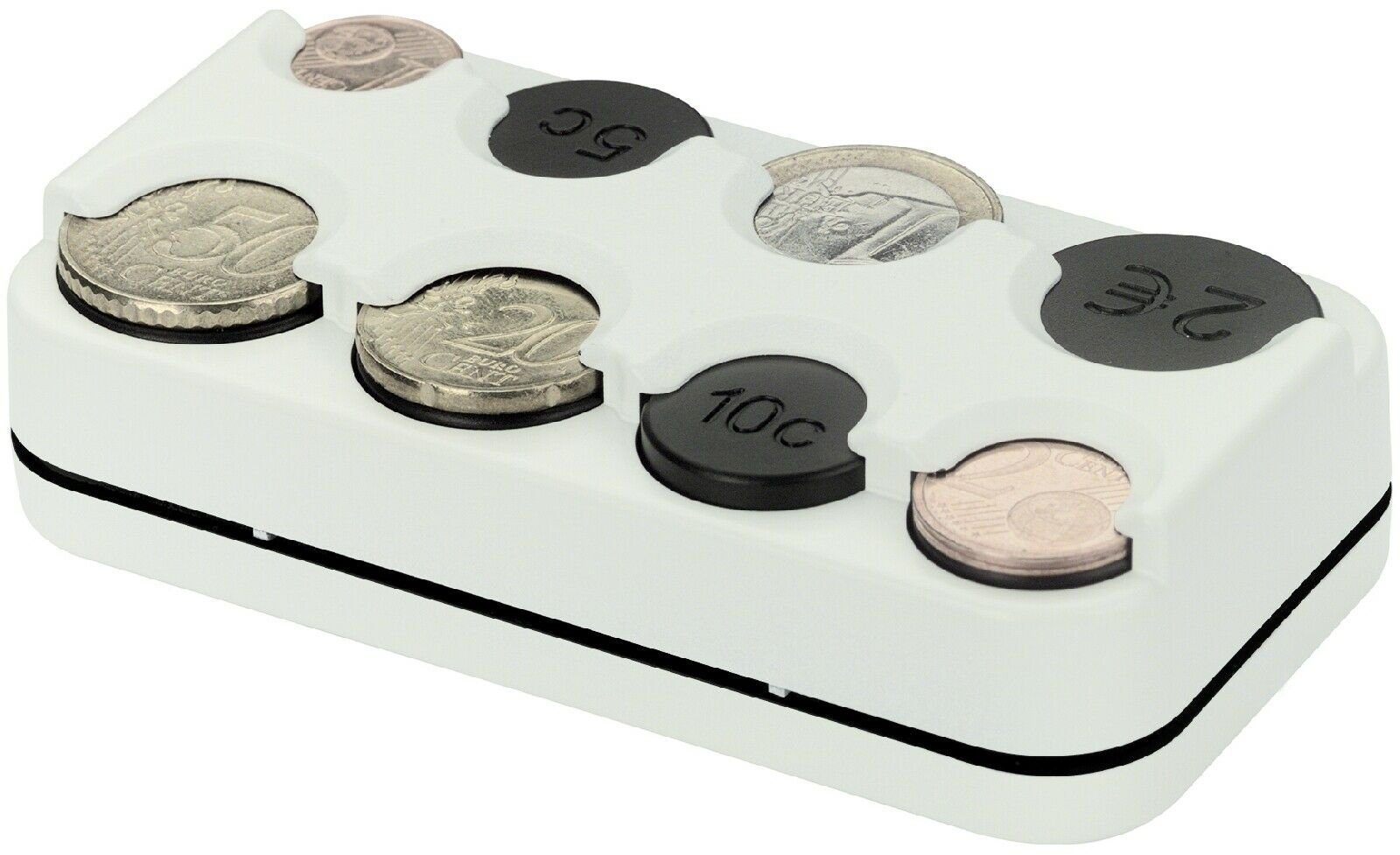 HR Autocomfort Münzetui Münzbox Euromünzen Kapsel Münzröhre mit  Schlüsselring und Karabiner