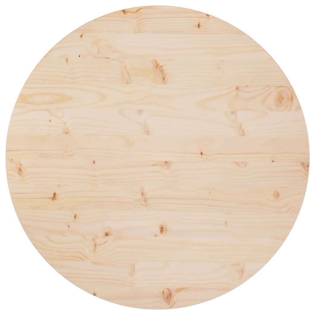 furnicato Tischplatte Massivholz (1 Ø80x2,5 Kiefer cm St)