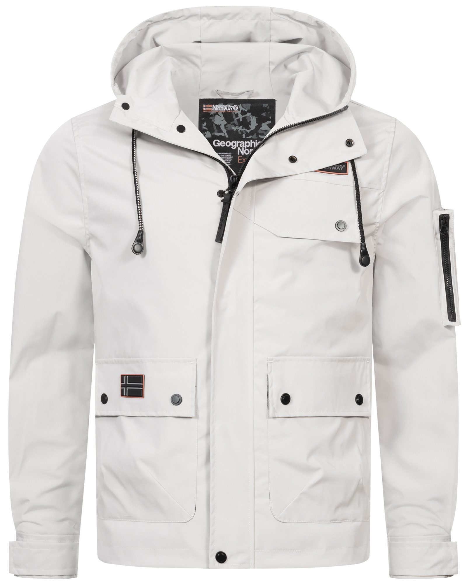 Geographical Norway Regenjacke Übergangsjacke Frühlings Jacke Windbreaker Regenjacke Outdoor Kapuze