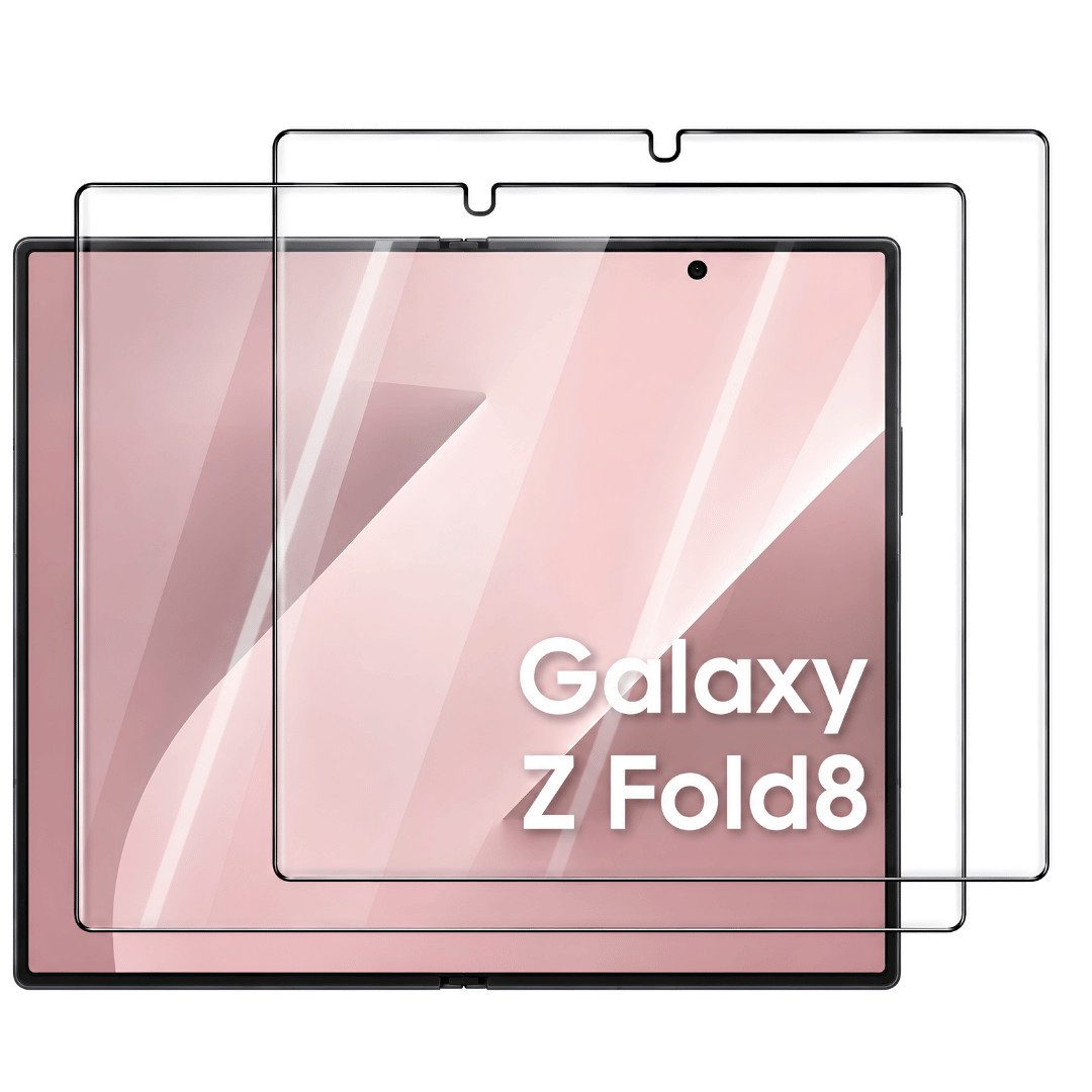 SmartUP Displayschutzglas 2X Panzerfolie für Samsung Galaxy Z Fold 8 Display Schutzglas Screen für Samsung Galaxy Z Fold 8, 2 Stück, Rundumschutz, passgenaue Verarbeitung