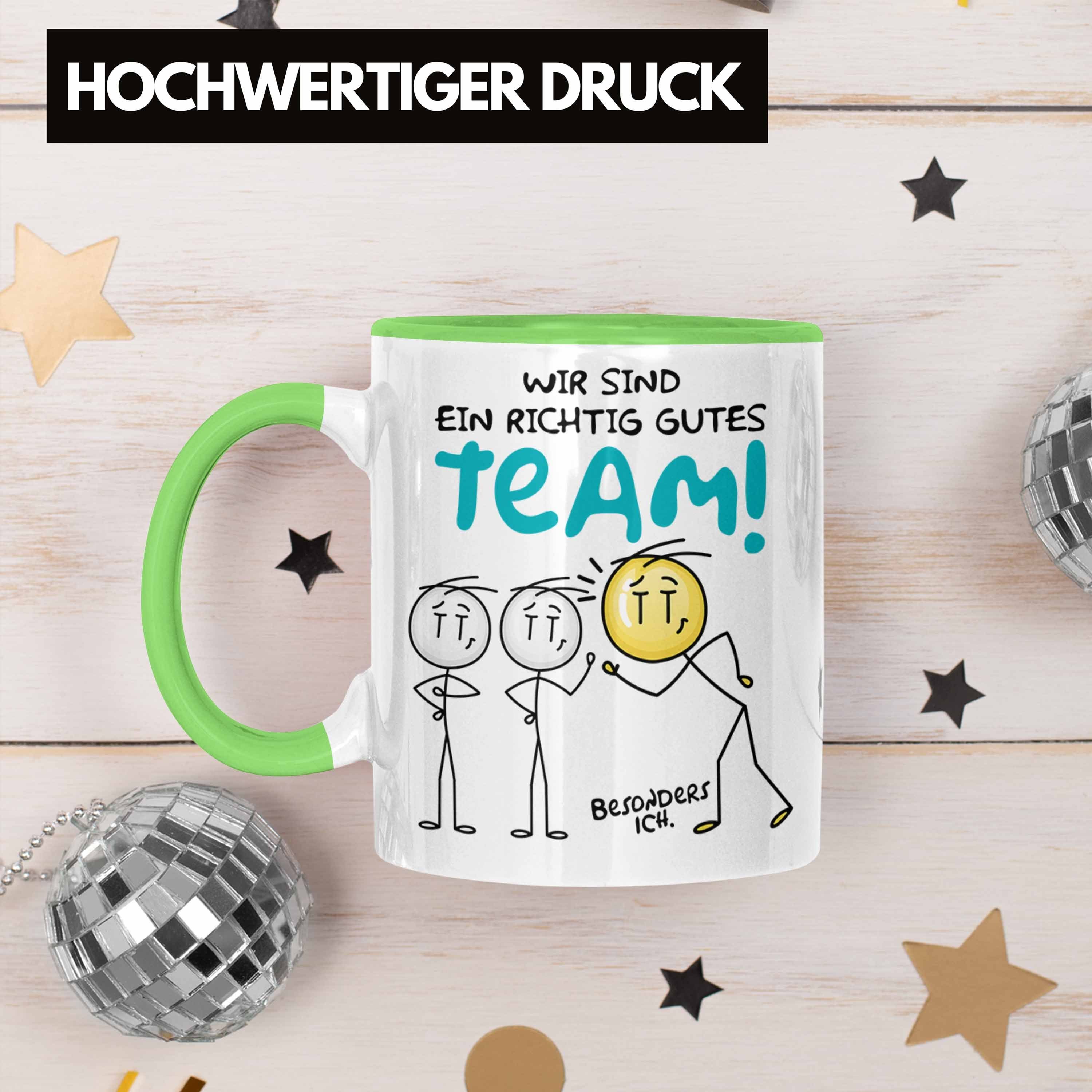 Tasse Dan Grün Team Tasse Bestes Geschenk Trendation Kaffeetasse für Dankeschön Geschenkidee
