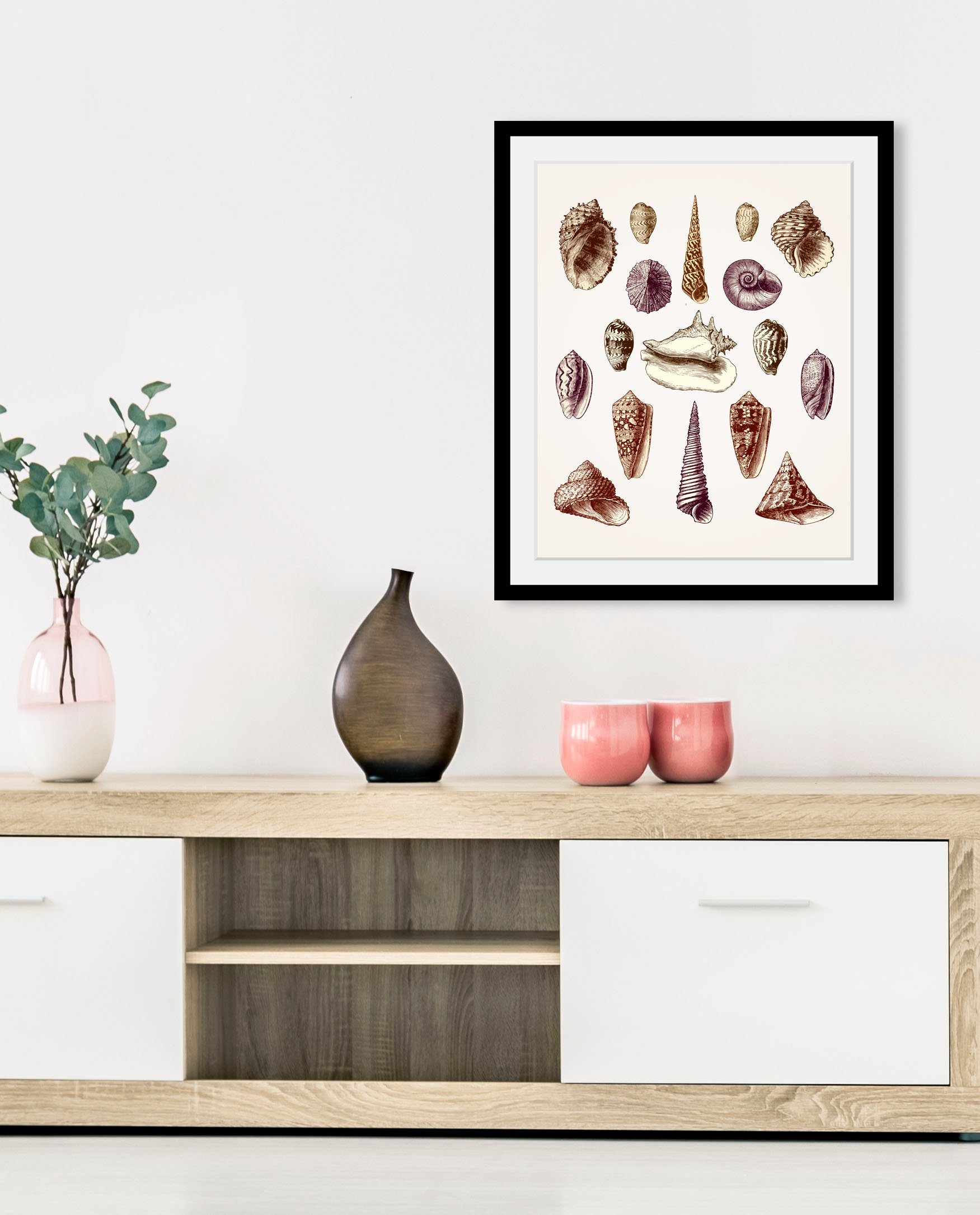 queence Bild Karl, Kunst, Meer, Wassertiere (1 St), HD Premium Poster-Druck inkl. Holzrahmen