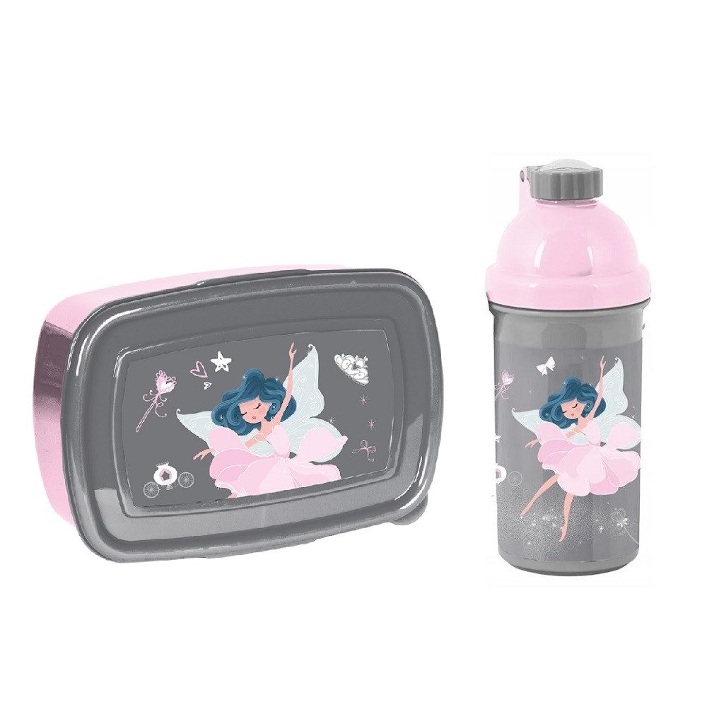 Familando Schulranzen Ballerina Schultaschen Set für Mädchen 1. bis 4. Klasse (Set, 8-tlg., inkl. Federmappe, Lunch-Set und Sporttasche), ergonomisch, kompakt, leicht