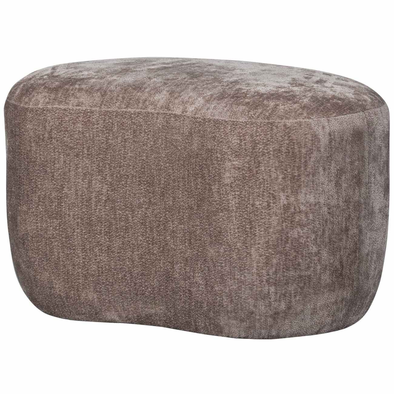 BePureHome Hocker Popular aus Chenille-Stoff, Taupe