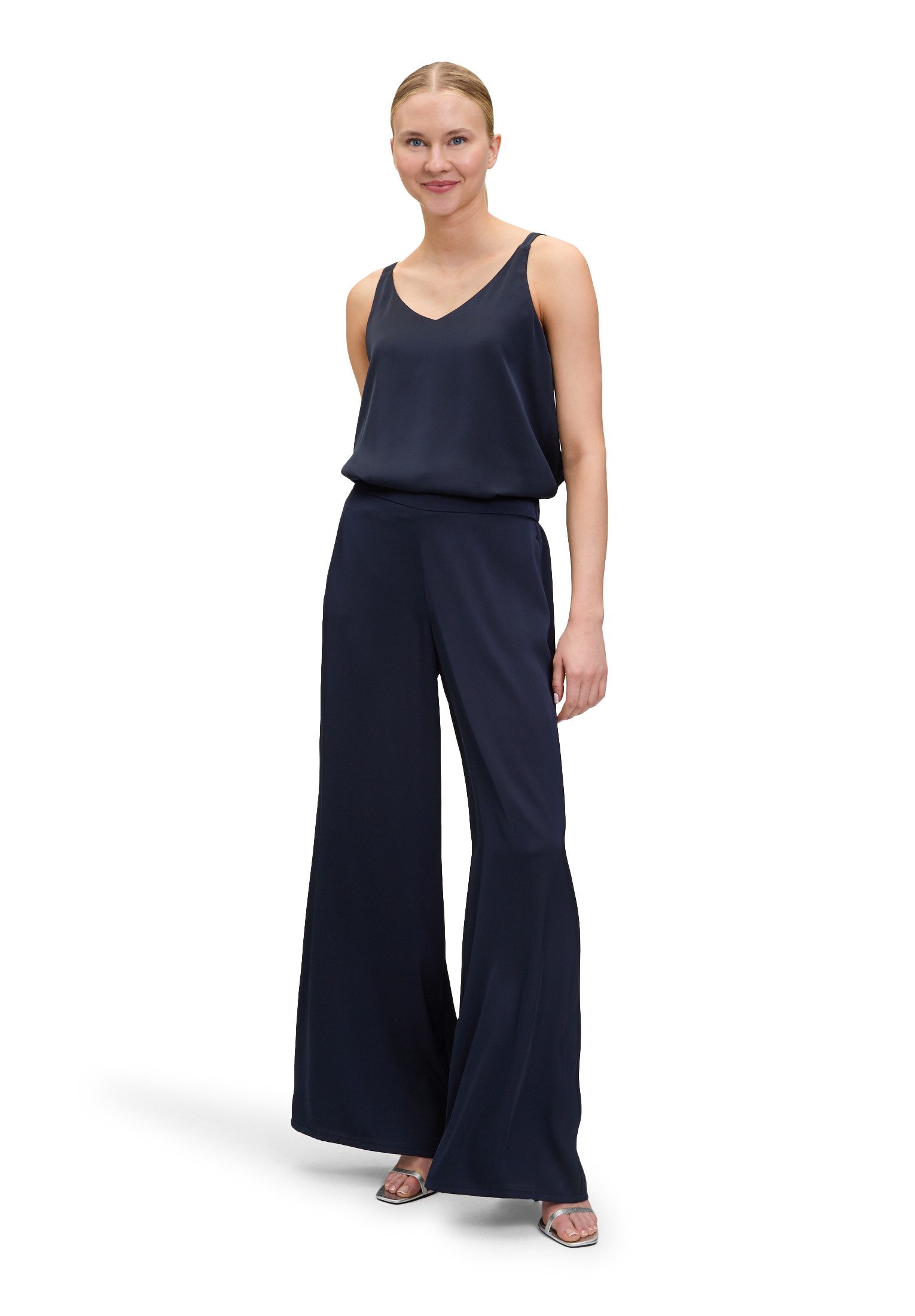 Vera Mont Satinbluse Damen mit V-Ausschnitt
