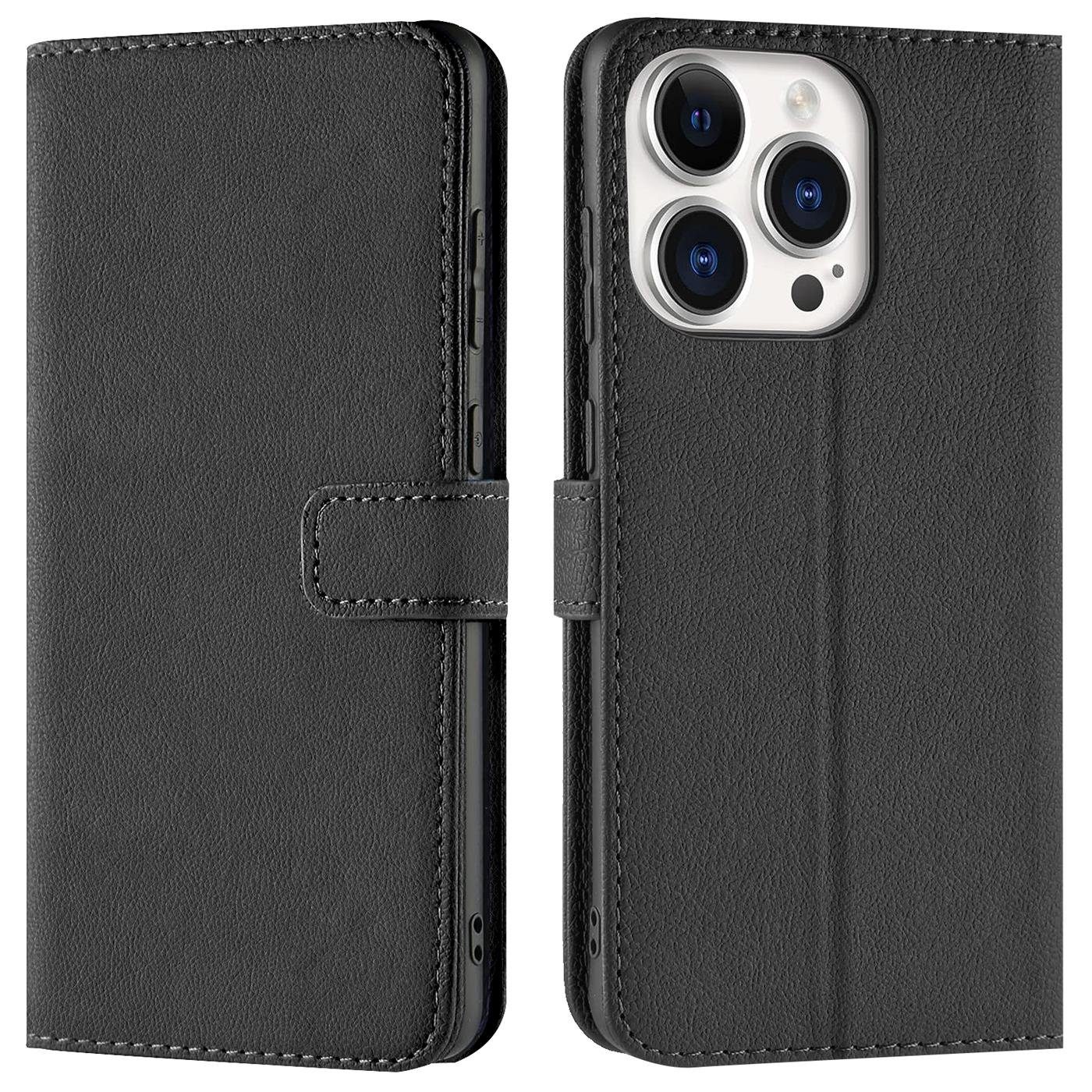 CoolGadget Handyhülle Wallet Klapp Tasche Book Case für Apple iPhone 15 Pro 6,1 Zoll, Hülle Klapphülle Flip Cover Etui Schutzhülle