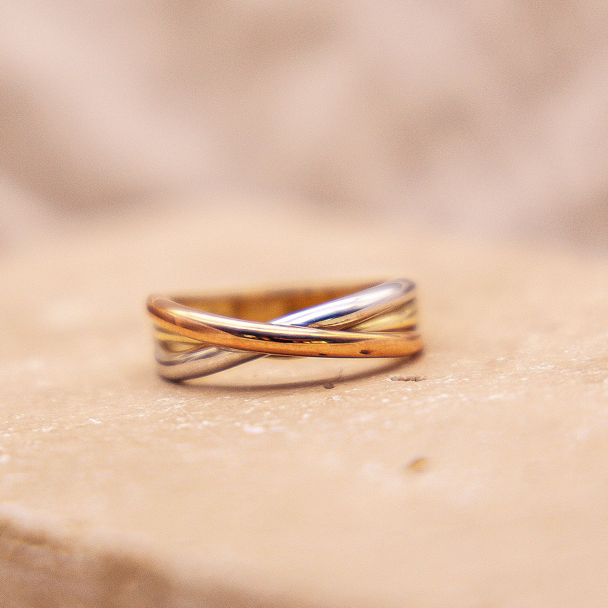 Fascination by Ellen K. Fingerring Gold 333 dreifarbig