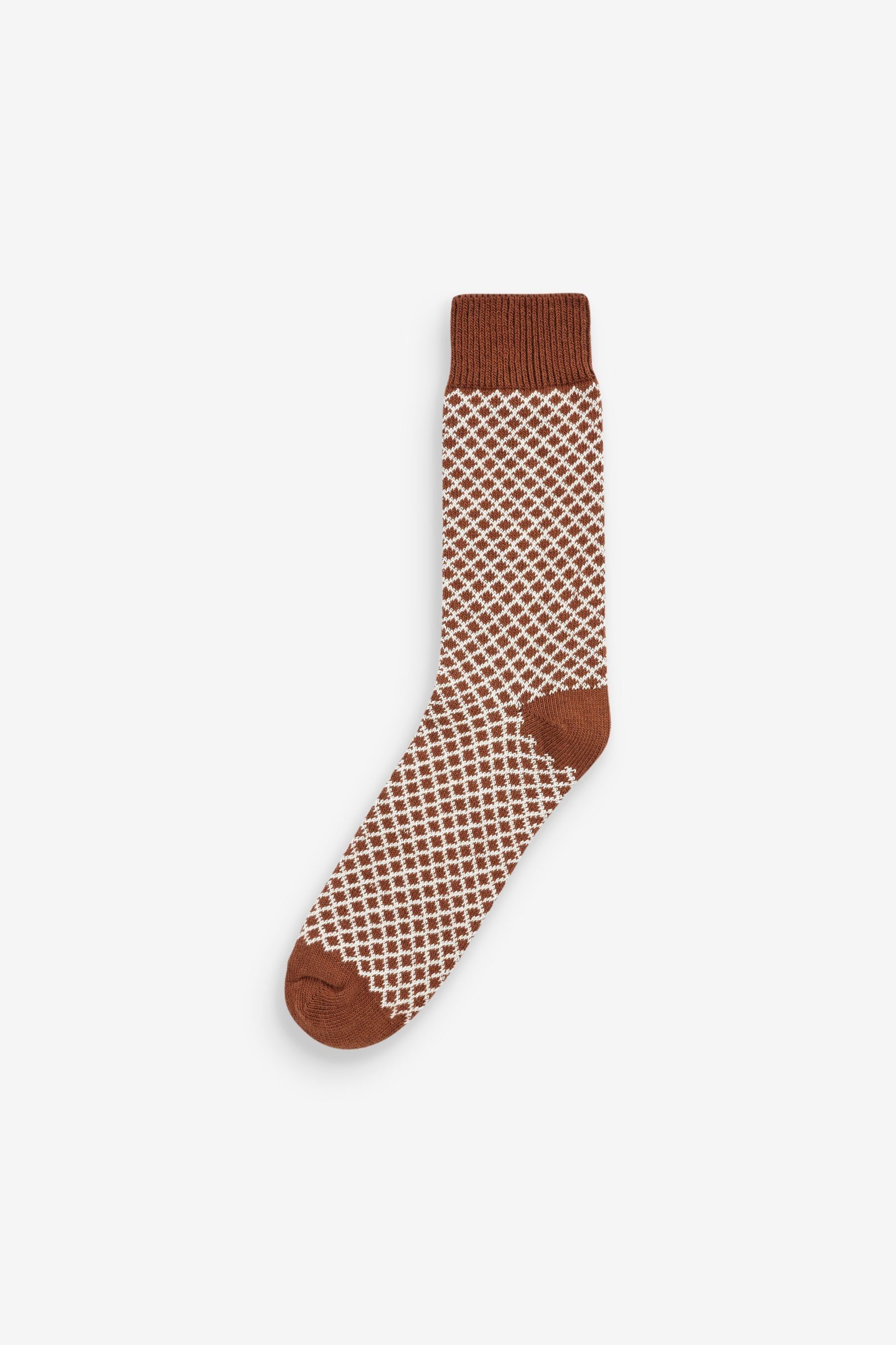 (4-Paar) Muster, Socken mit Schwere Kurzsocken Diamond 4er-Pack Next
