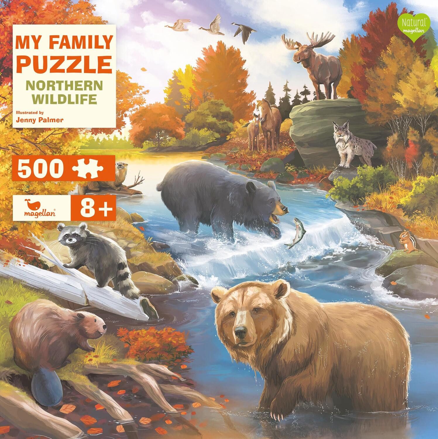 Magellan Puzzle My Family Puzzle - Northern Wildlife 500 Teile, 500 Puzzleteile