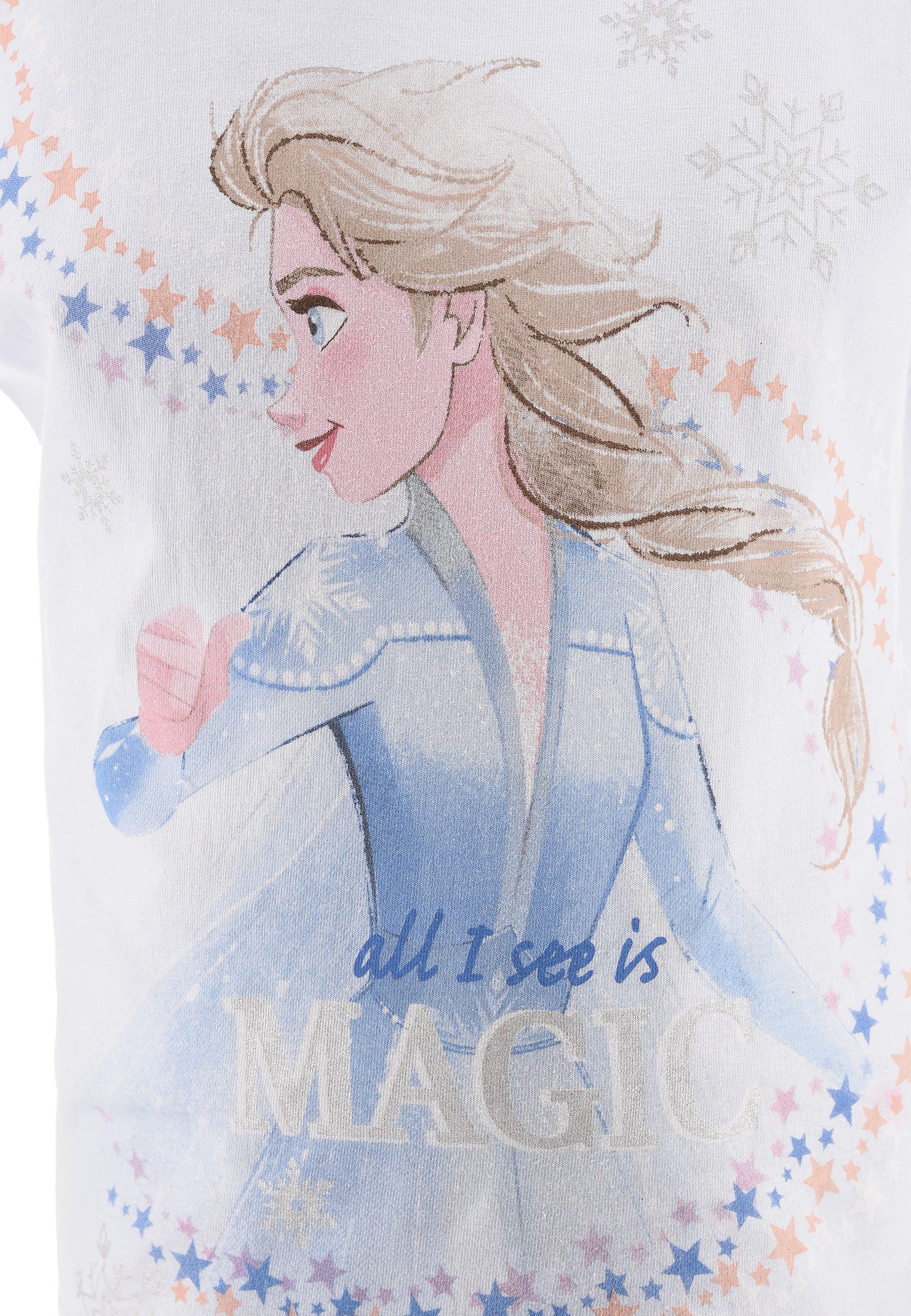 Disney Frozen T-Shirt & Shorts Bekleidungs-Set Eiskönigin Anna &Elsa (SET, 2-tlg)