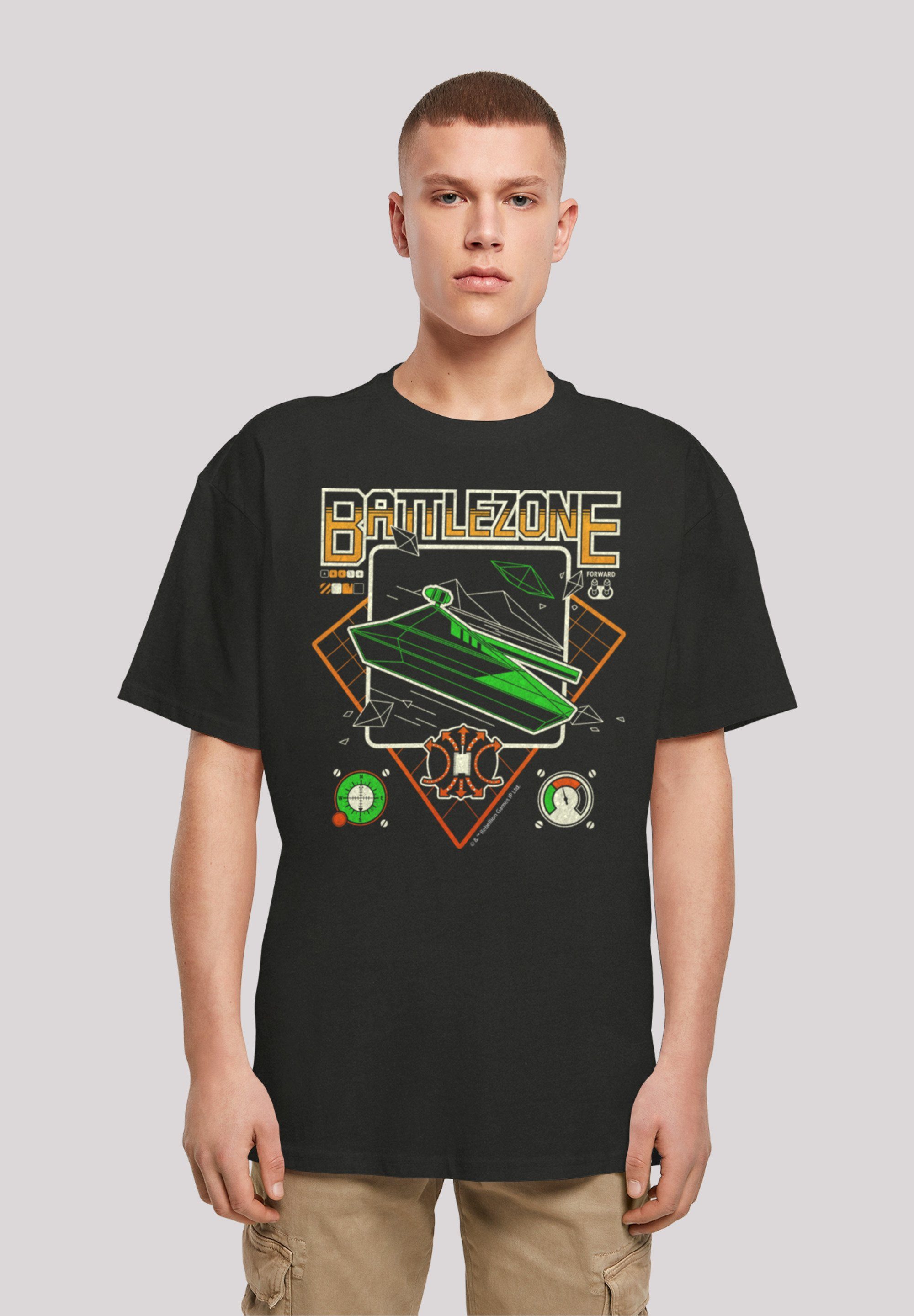 Retro BATTLEZONE schwarz Print T-Shirt F4NT4STIC Gaming SEVENSQUARED