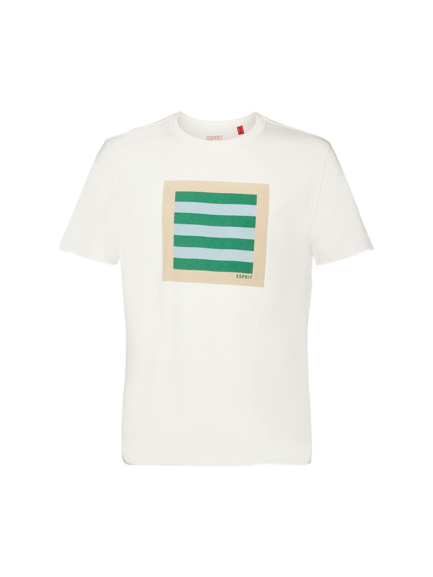 Esprit T-Shirt T-Shirt aus (1-tlg) Baumwolljersey mit Grafikprint ICE