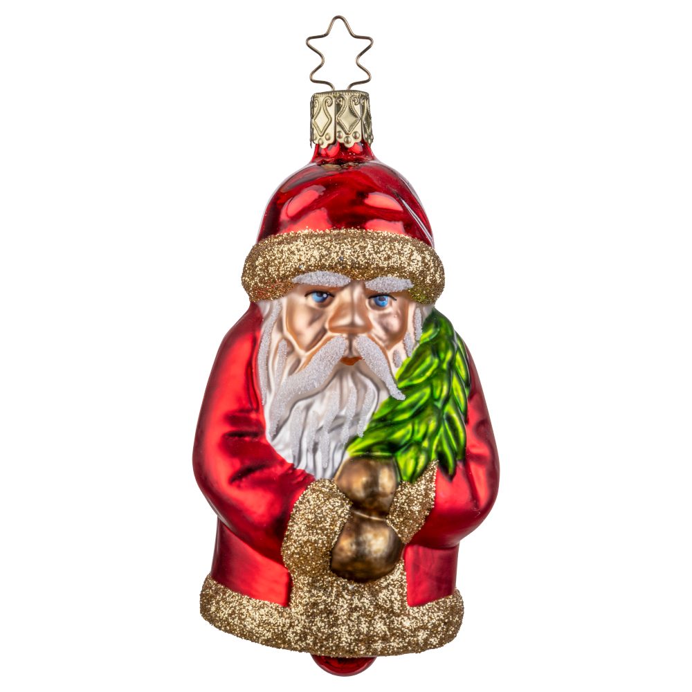 INGE-GLAS® Christbaumschmuck Nikolausglocke, Glocke 11,5cm (1-tlg), mundgeblasen, handbemalt
