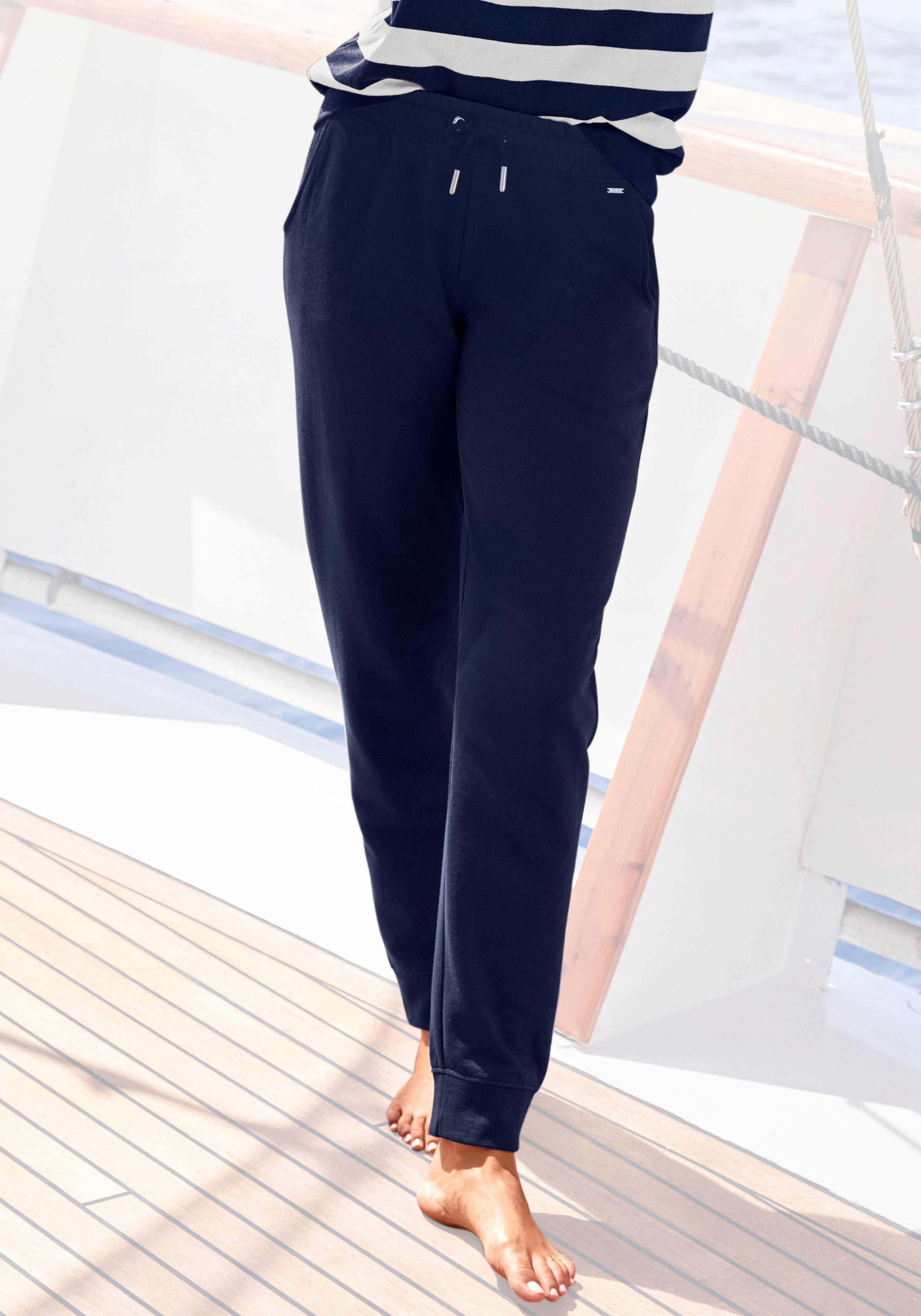 H.I.S Relaxhose im maritimen Stil, Loungeanzug marine | Relaxhosen