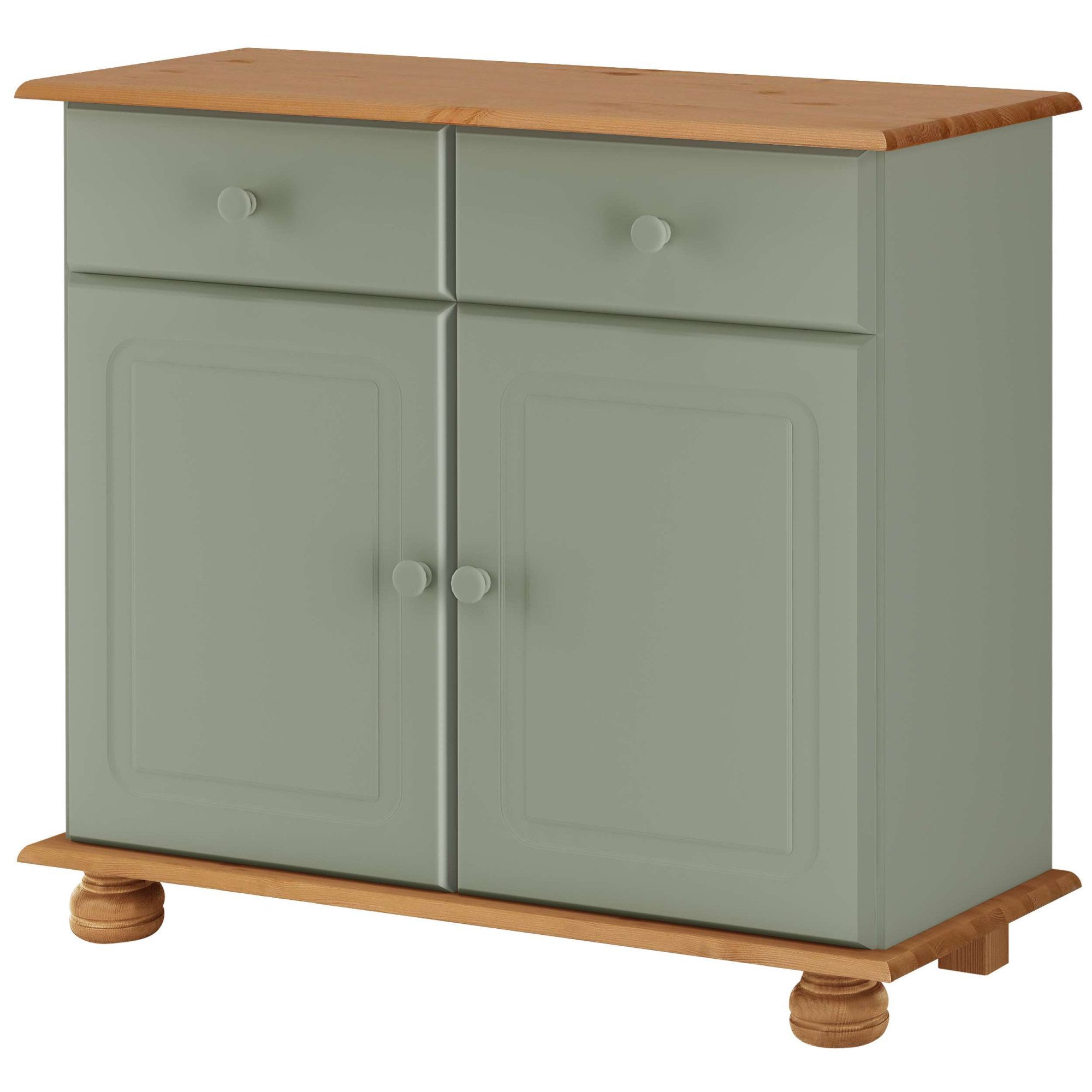 OTTO home Sideboard Mette, Kommode mit gefrästen, kugelförmigen Füßen, Breite 80 cm