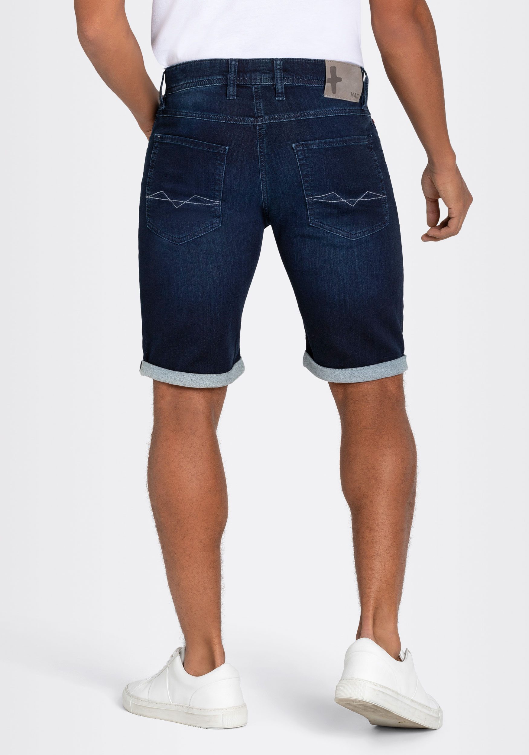 MAC Jeansshorts Jog'n Bermuda softer Sweat-Denim, elastisch und bequem