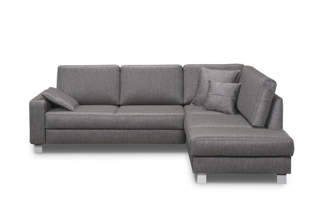 Ecksofa Polster Design Grau JVmoebel Couch Sofa L-Form Schlafsofa Ecksofa Textil