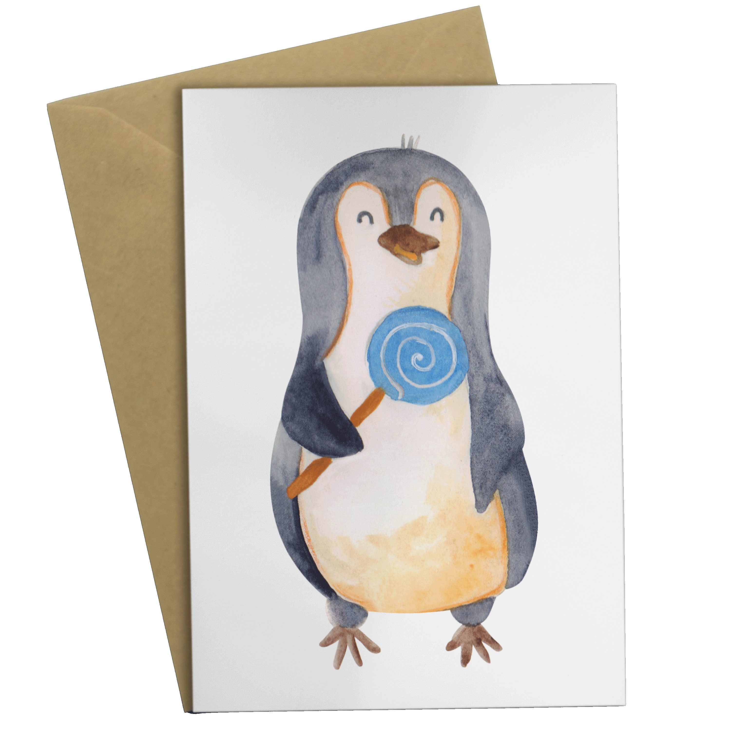 Rabauke, Ho Klappkarte, & - Grußkarte Mrs. Karte, - Lolli Kind, Weiß Geschenk, Pinguin Mr. Panda