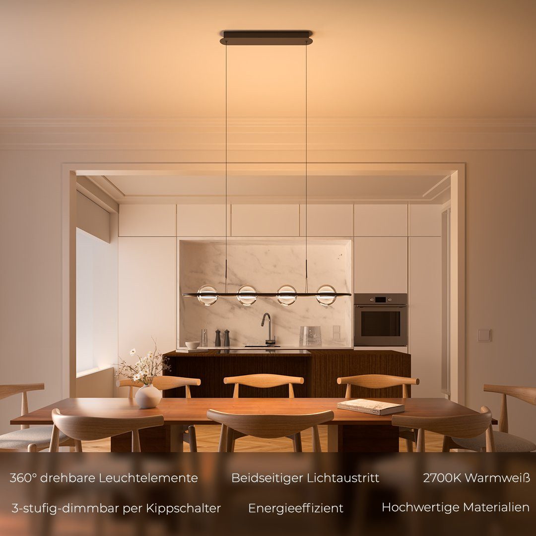 Neona LED Deckenleuchte RIVA, Dimmbar per Wandschlater in 3 Stufen, LED fest integriert, Warmweiß