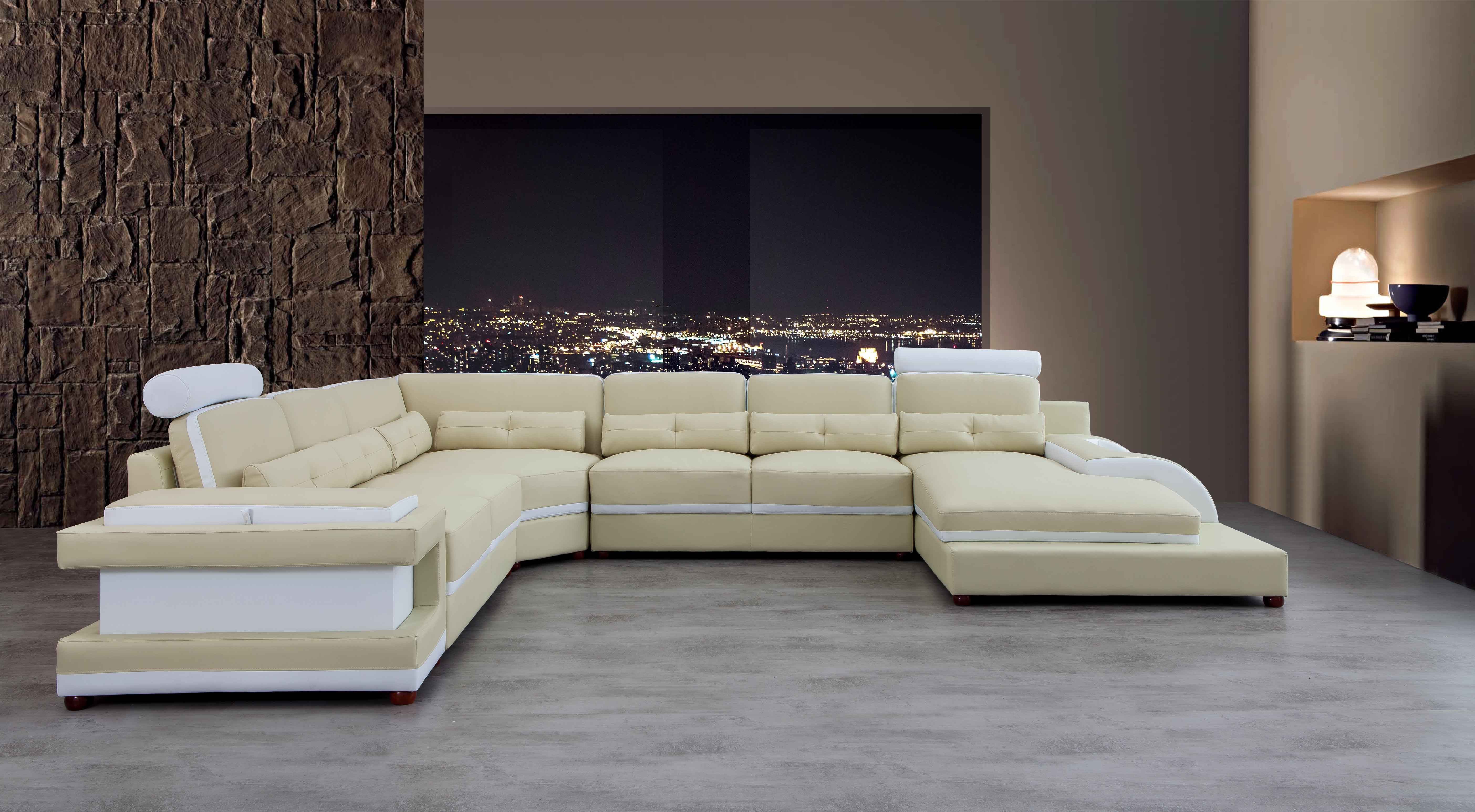 Xlmoebel Ecksofa Großes Ledersofa für XXL Sofas mit Polsterung und Ecksofa in Leder, Hergestellt in Europa