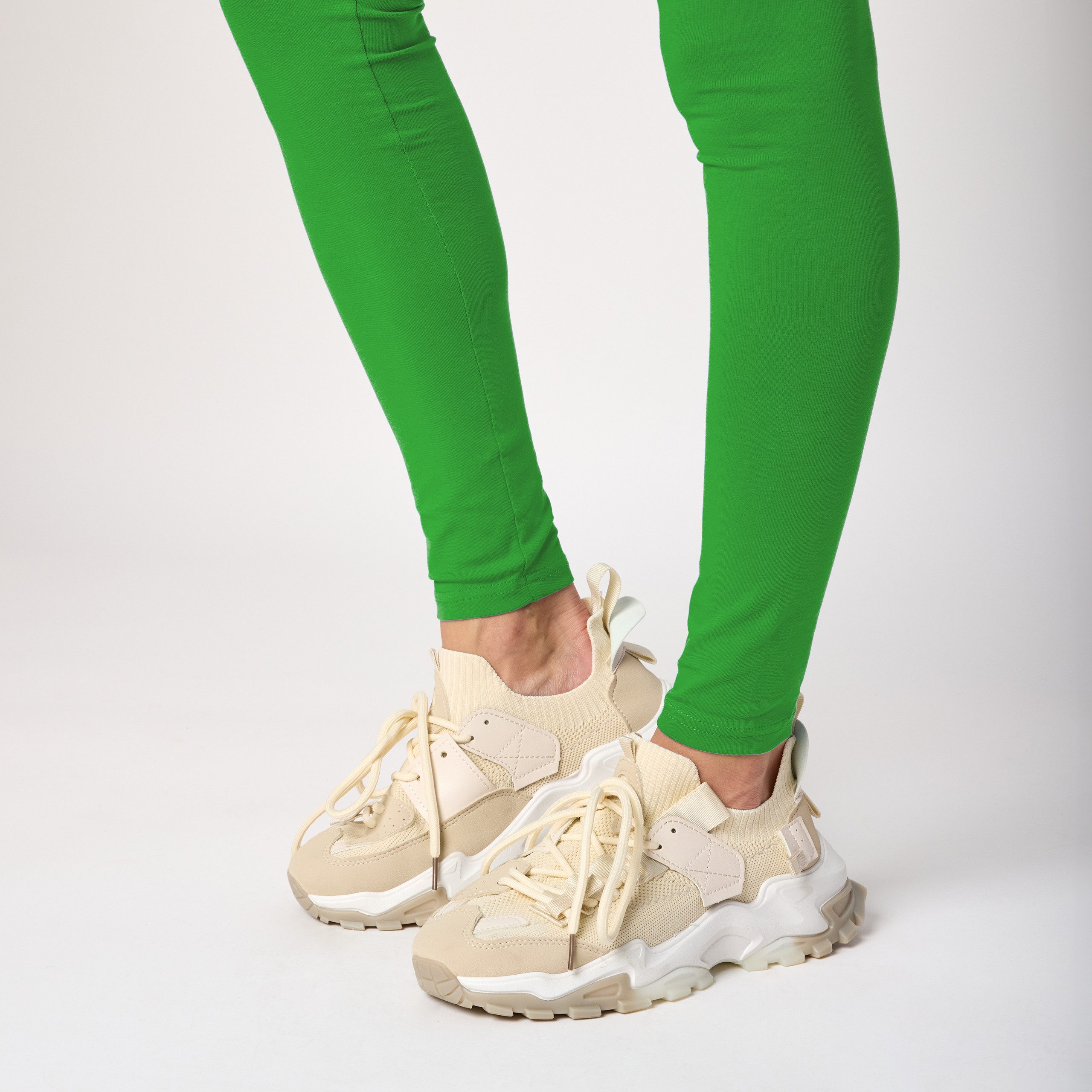 Merry Style Leggings Damen Hosen lang aus Baumwolle MS10-198 (1-tlg) elastischer Bund, eng – Bild 5 von 5