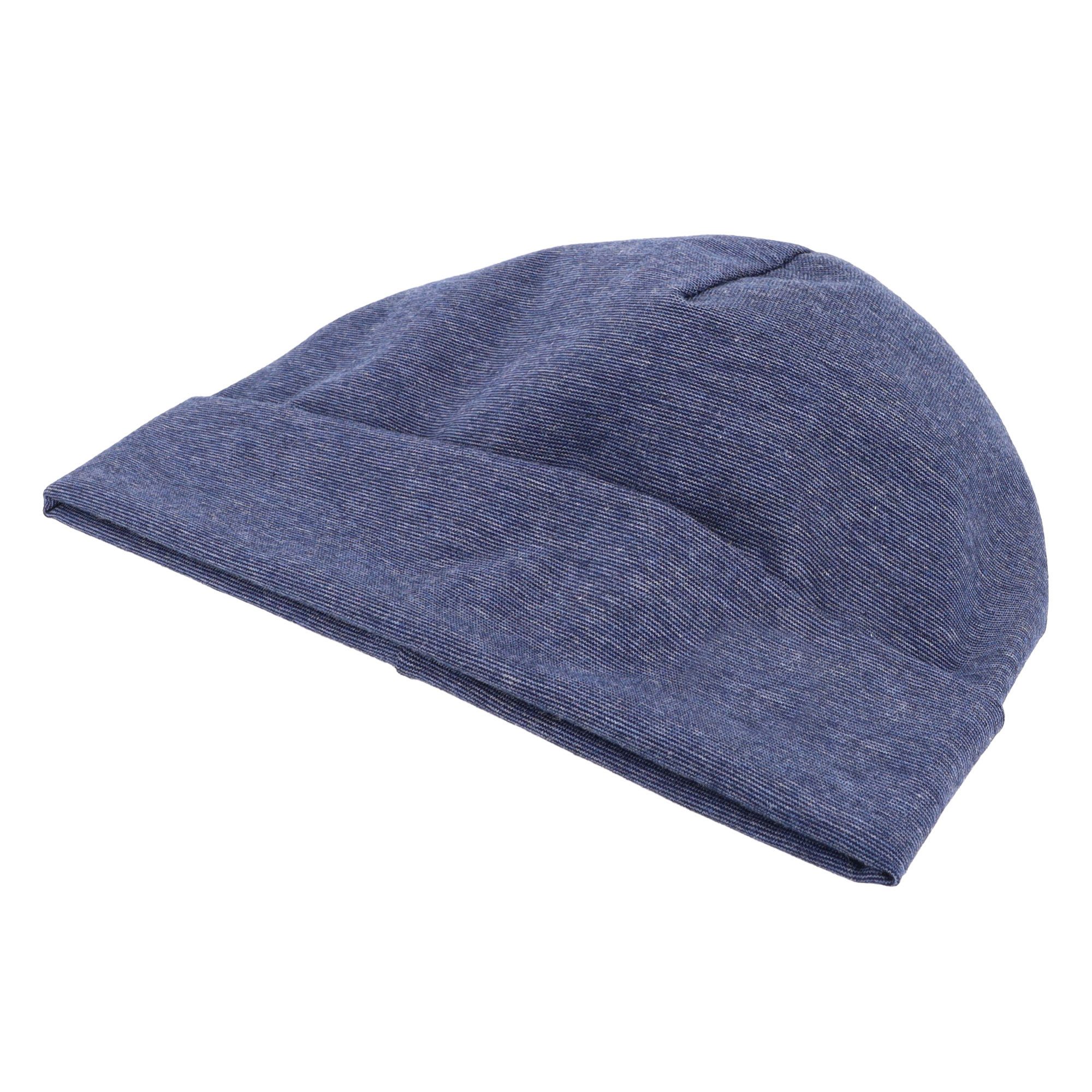 MAXIMO Jerseymütze GOTS KIDS-Beanie middle, Umschlag, Microringel, UV 50 (1-St) Baumwolljersey