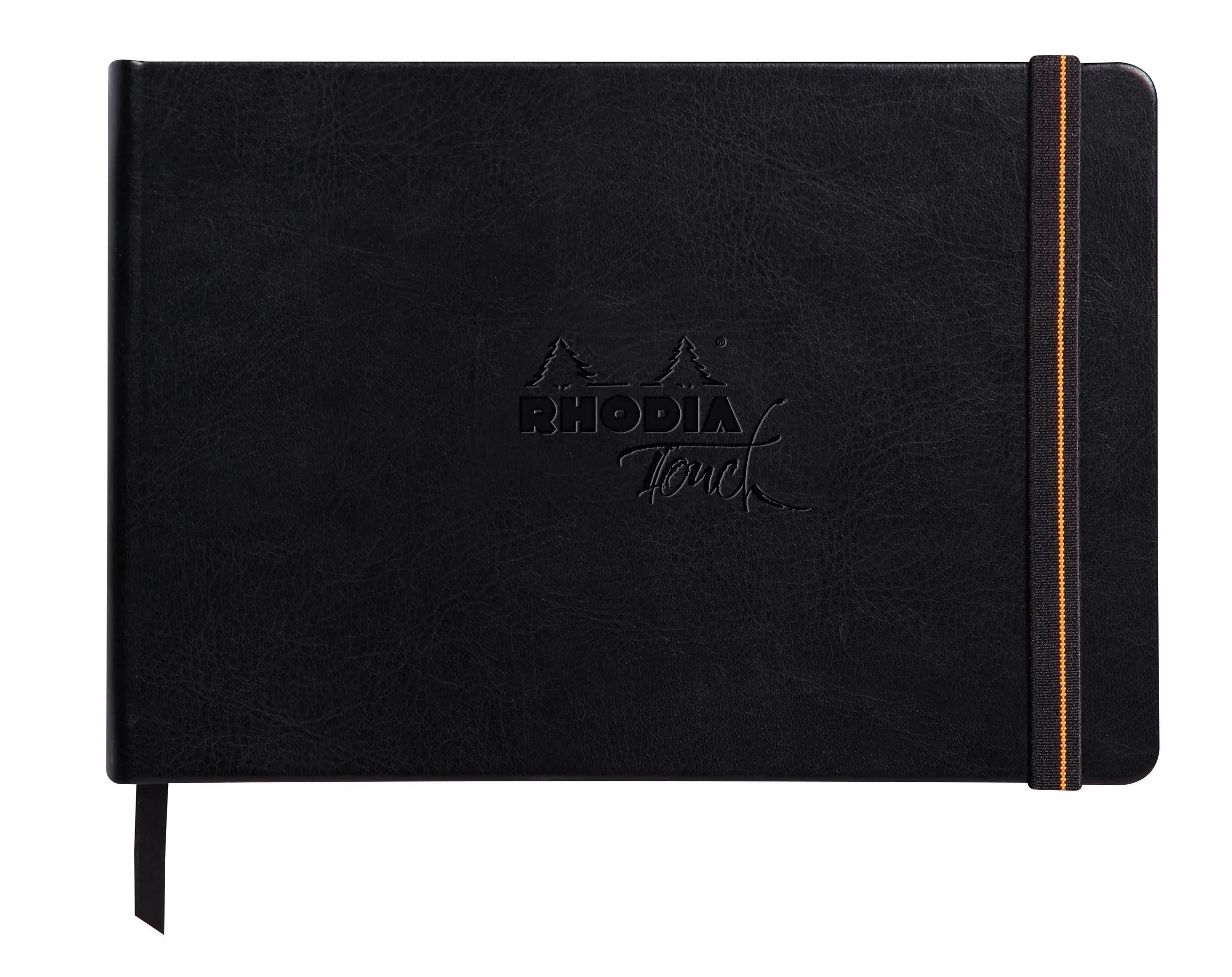 Rhodia Einsteck-Fotoalbum Touch Carb'On book fest A5 56 Blatt blanko 120g - Schwarz 116116C, Carb'on Book