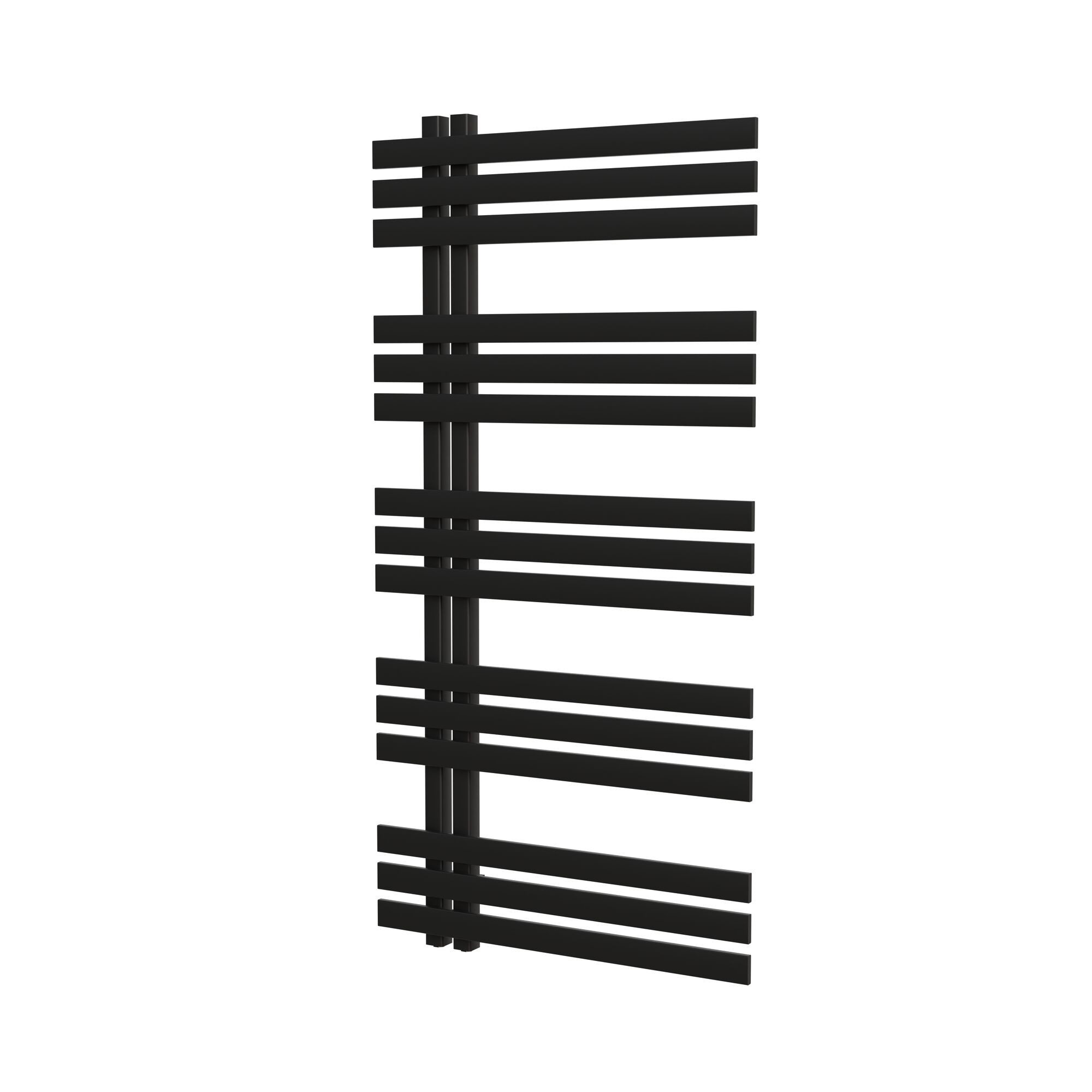 Schulte Designheizkörper IGNIS, mit seitlich versetzen Mittelanschluss, 120 x 60 cm, Pearl Schwarz