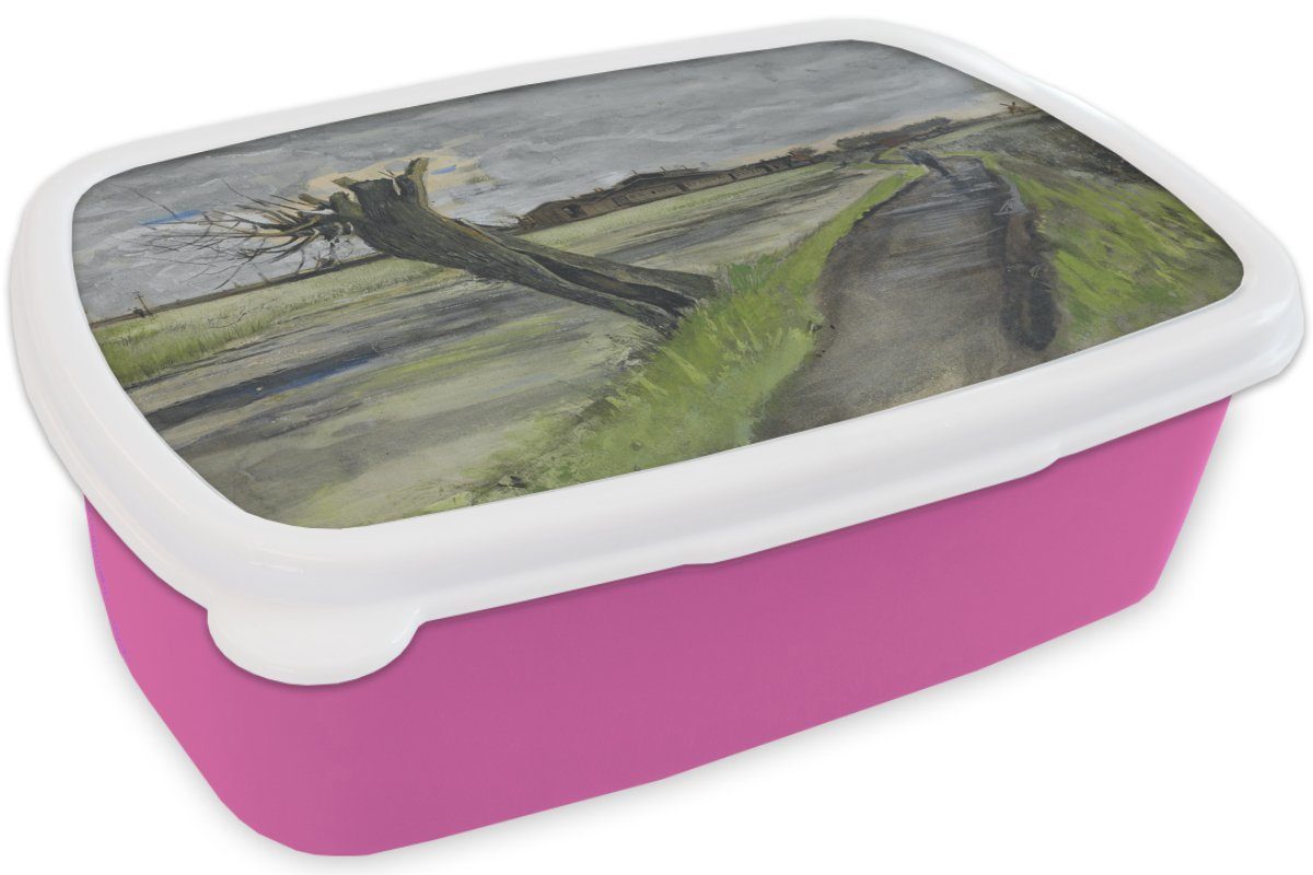Brotbox Gogh, Mädchen, Willow Pollard Vincent Erwachsene, - Kunststoff, für Brotdose Snackbox, van rosa Kinder, Kunststoff Lunchbox MuchoWow (2-tlg),