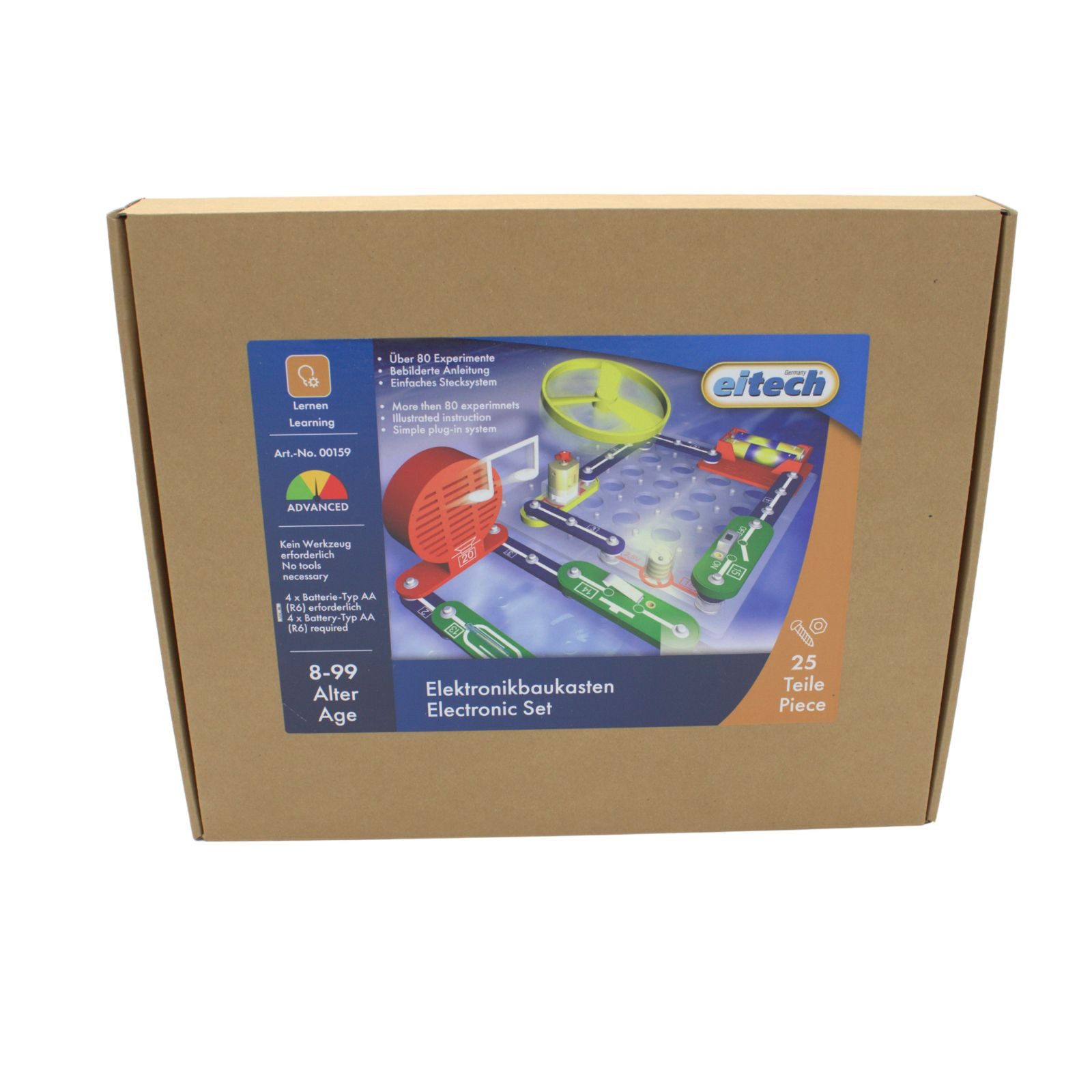 Eitech eitech Elektronikbaukasten, 00159 Metallbaukasten, (Wissenschaft für Kinder, 25 St., Experimentierkasten), MINT-Spielzeug, Made in Germany