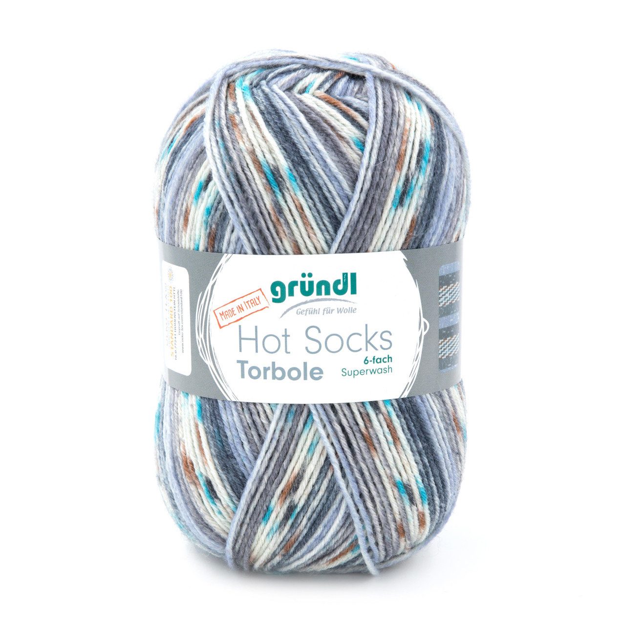 Gründl Gründl Sockenwolle Hot Socks Torbole 6-fach 150 g Häkelwolle