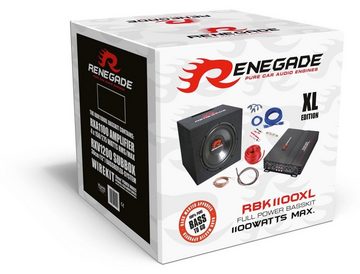 Renegade RBK1100XL Basspaket 1100 Watt Subwoofer 4-Kanal Verstärker 10 mm2 Verstärker